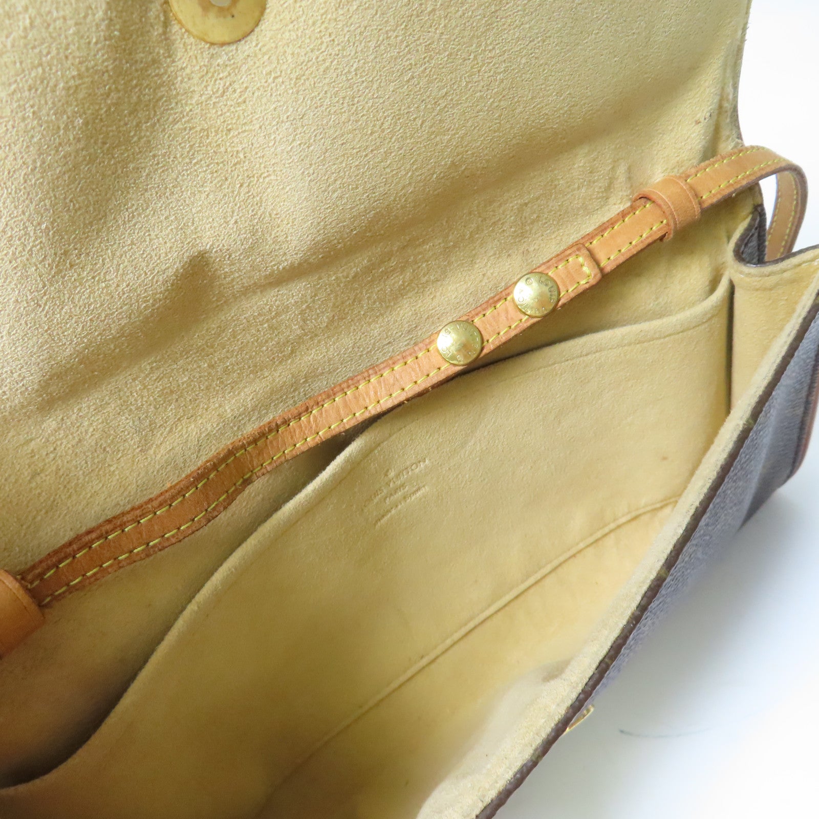 LOUIS VUITTON Monogram Pochette Twin GM金扣肩背袋啡色
