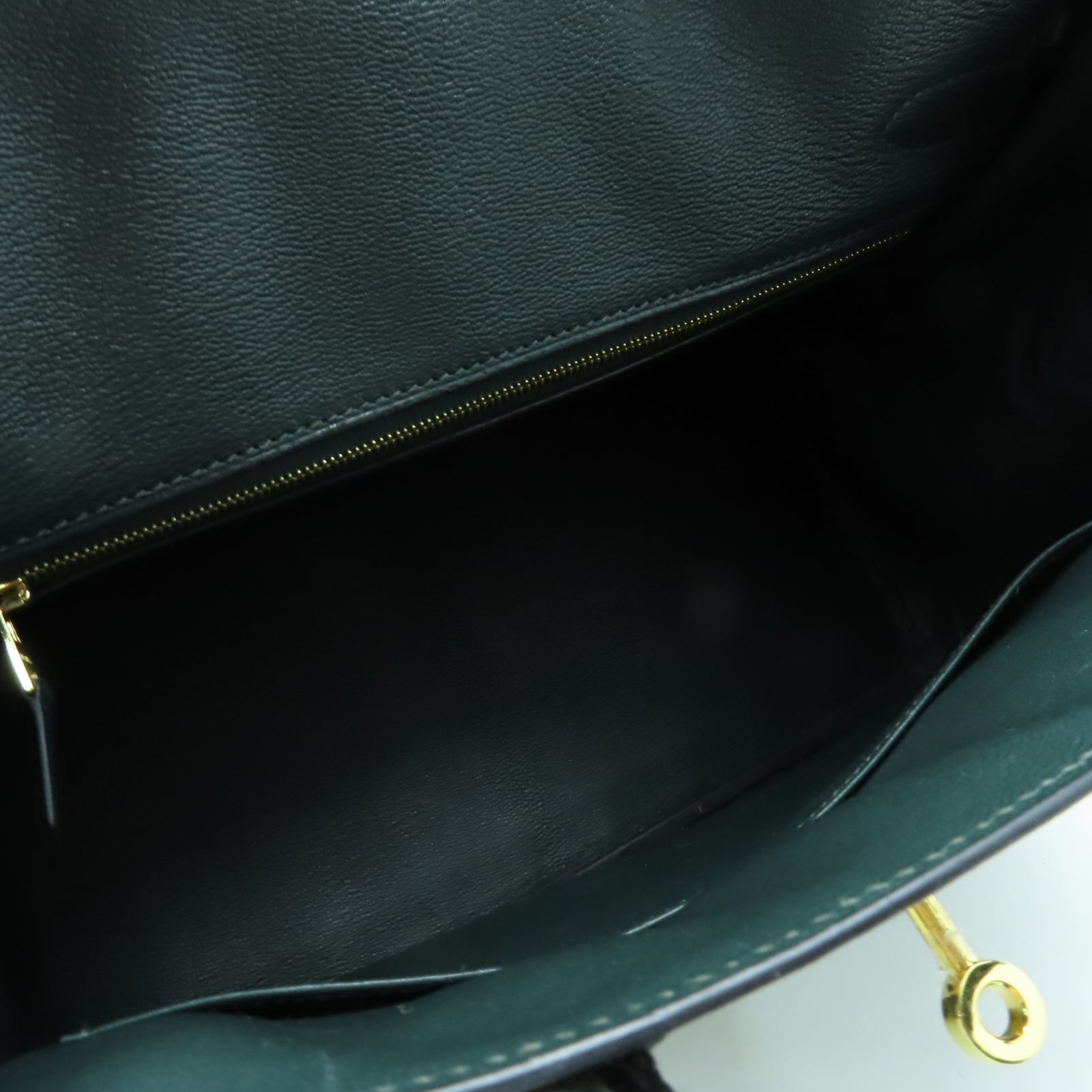 HERMES 【清倉大減價】鱷魚皮革Birkin 30金扣手挽袋綠色