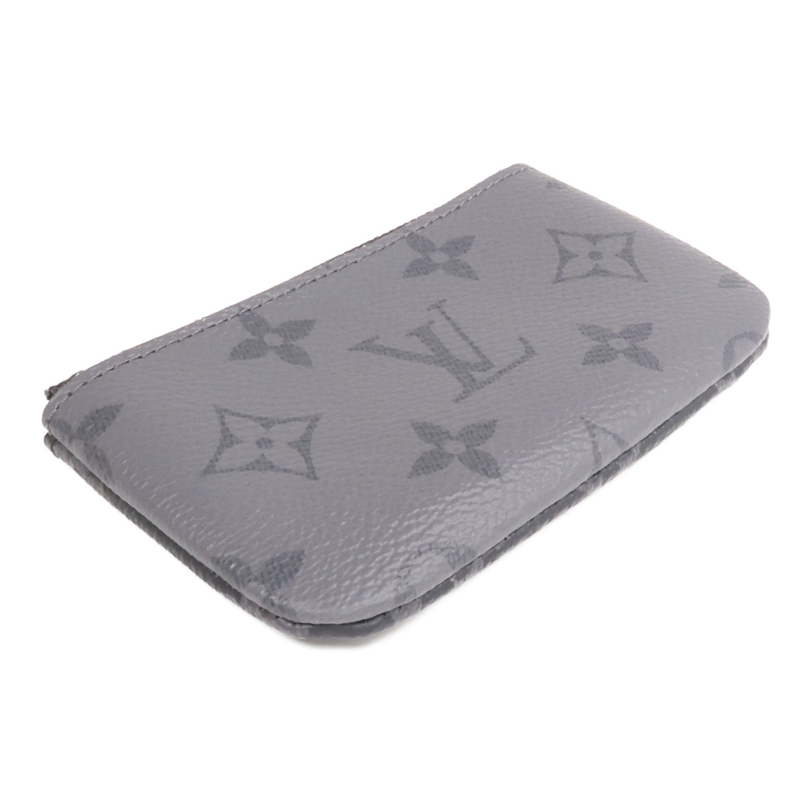 LOUIS VUITTON Monogram Eclipse Reverse Key Pouch銀扣零錢包