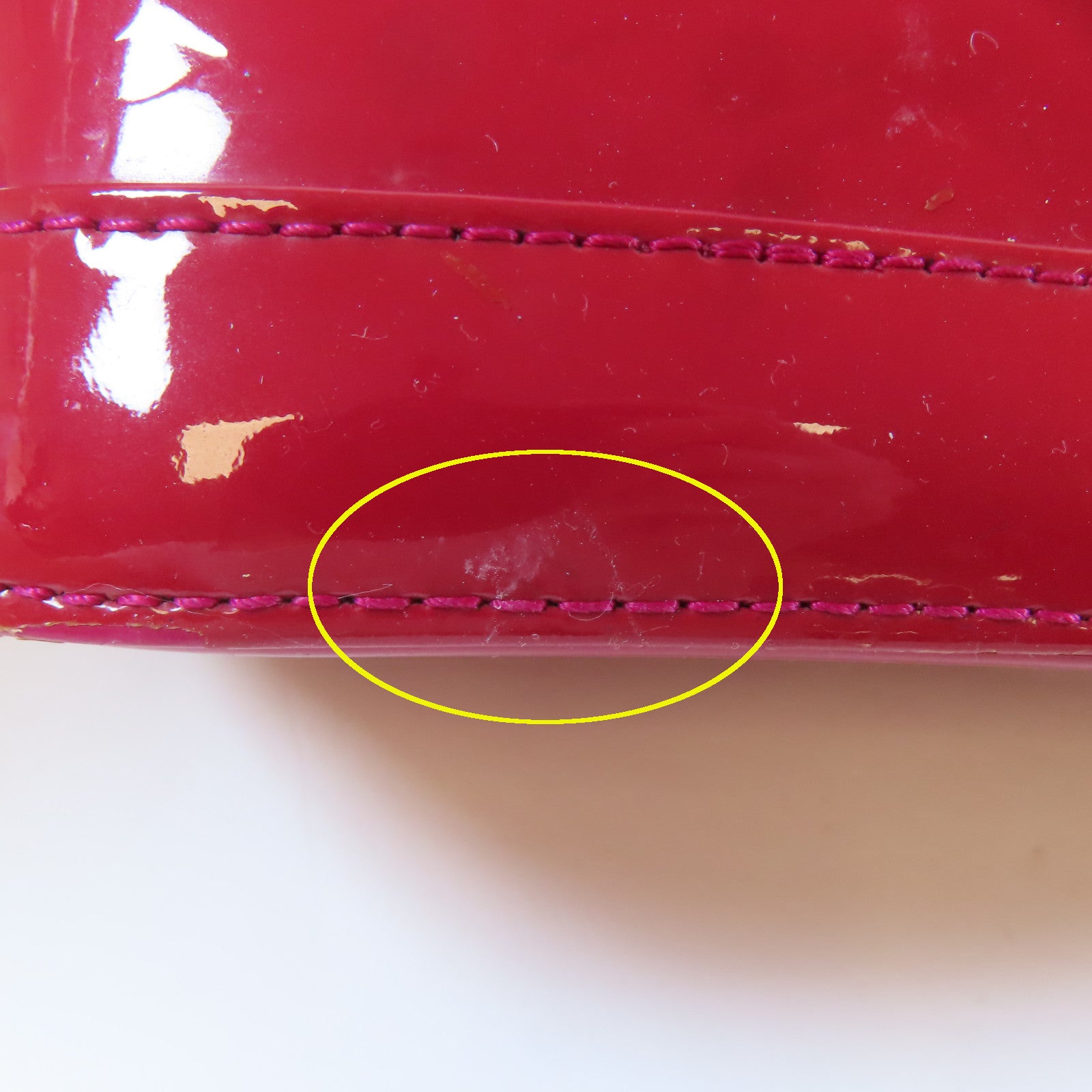 LOUIS VUITTON Vernis Alma BB金扣手挽肩背兩用袋紅色