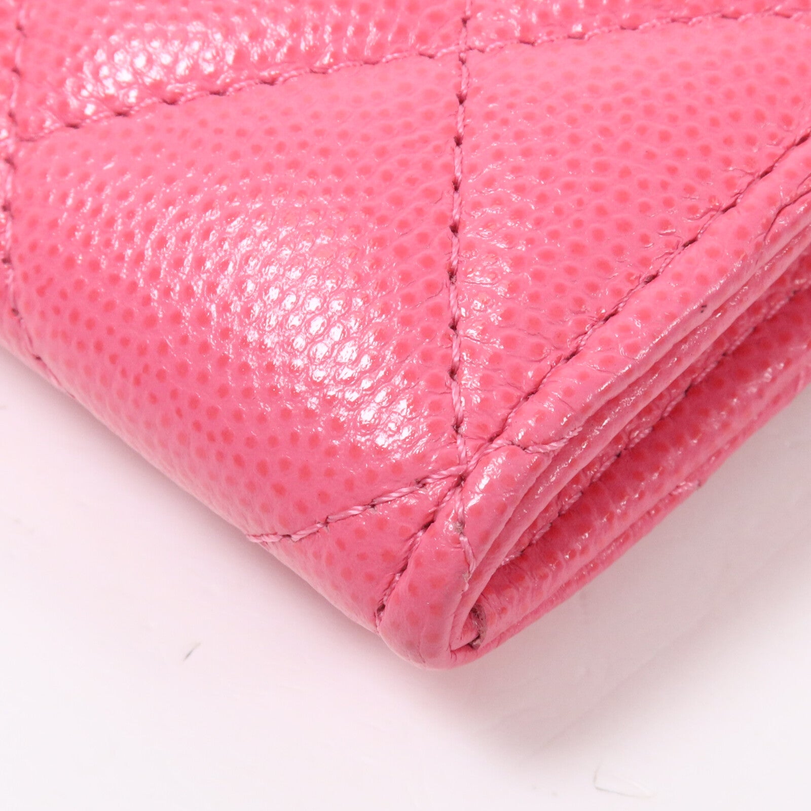 CHANEL 牛皮皮革Quiled Flap Card Holder On Chain鏈帶肩背袋