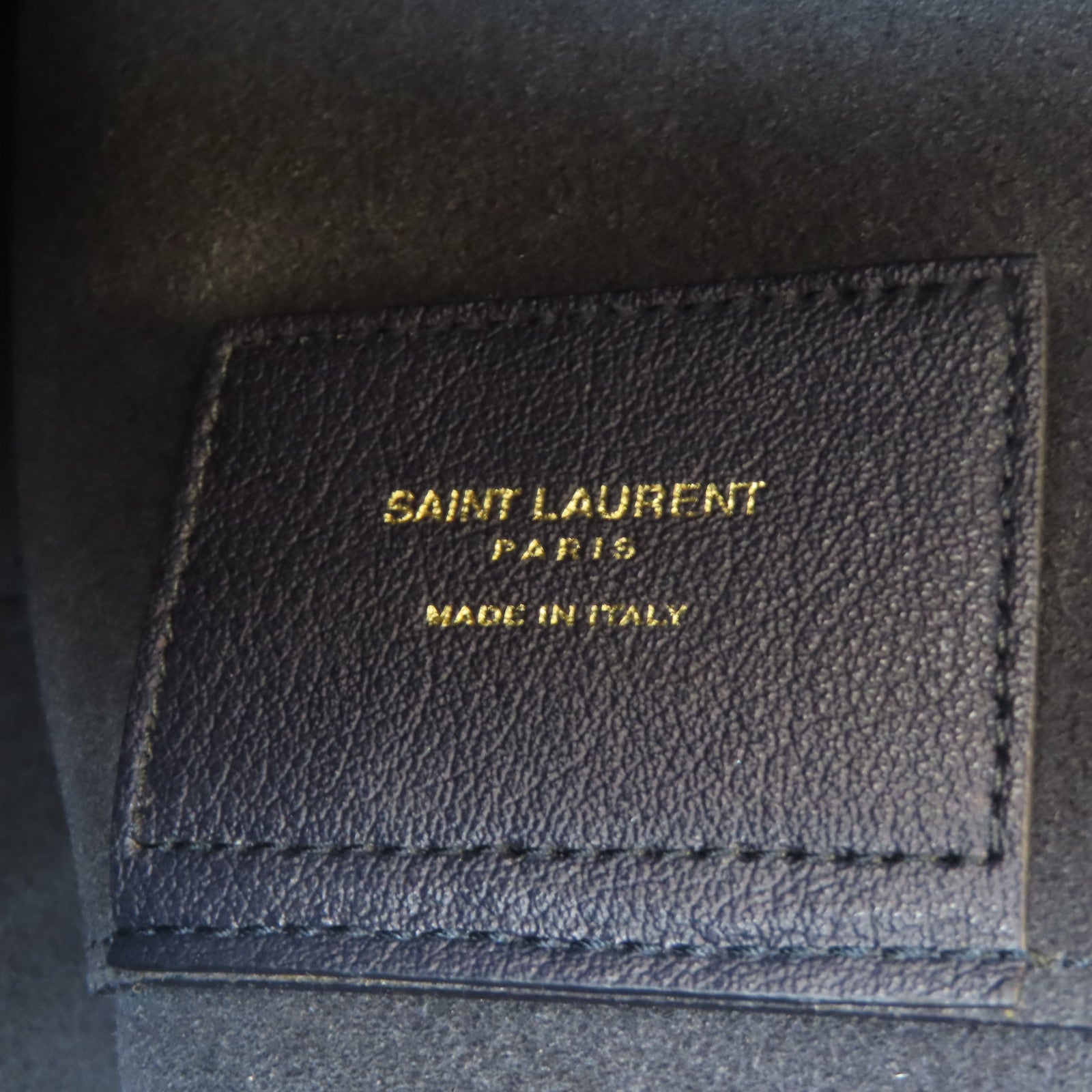 YVES SAINT LAURENT 牛皮皮革Tote Bag金扣肩背袋黑色
