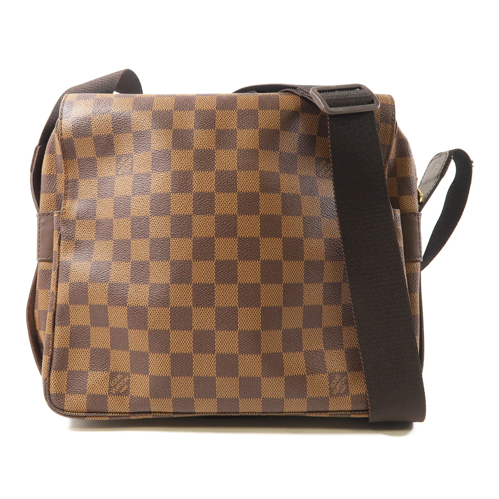 LOUIS VUITTON Damier Naviglio金扣肩背袋啡色