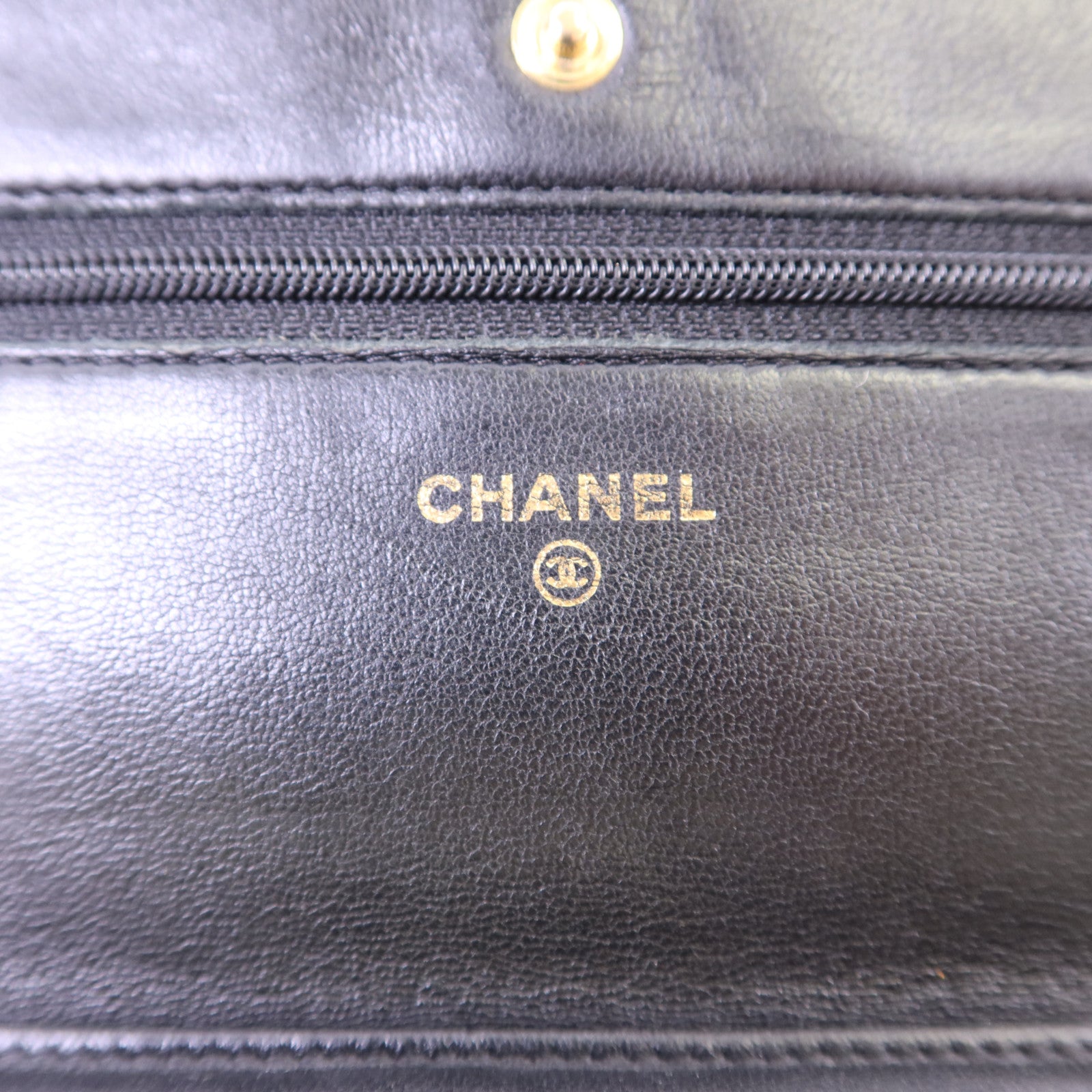 CHANEL 羊皮皮革WOC Wallet On Chain金扣鏈帶肩背袋