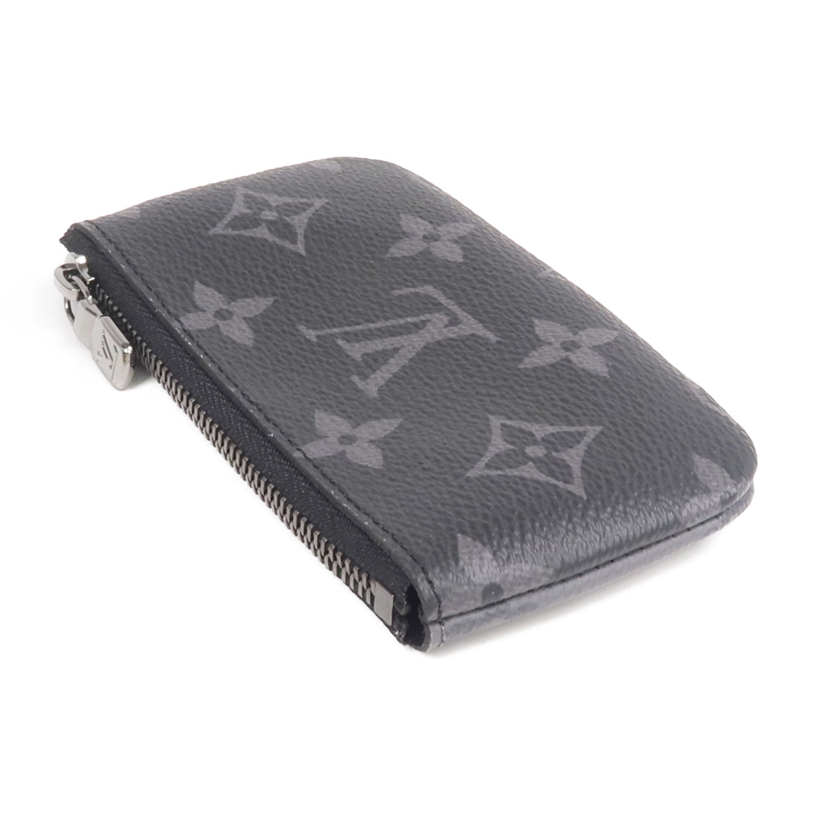 LOUIS VUITTON Monogram Eclipse Reverse Key Pouch銀扣零錢包