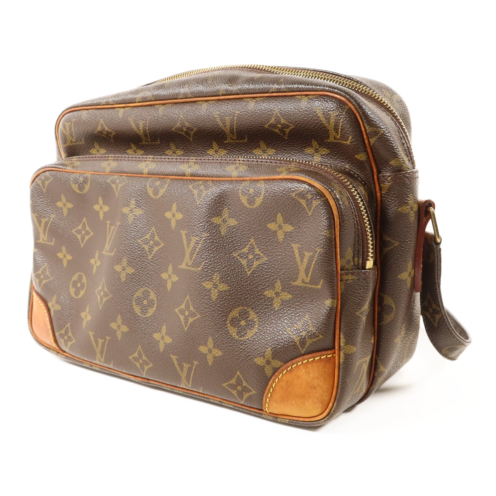 LOUIS VUITTON Monogram Nile金扣肩背袋