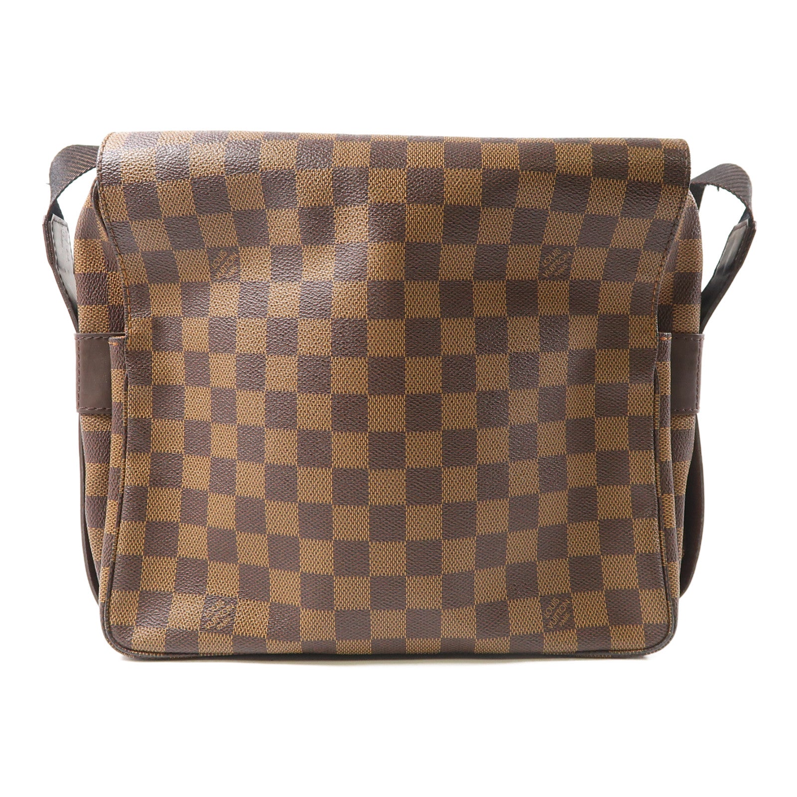 LOUIS VUITTON Damier Naviglio金扣肩背袋啡色