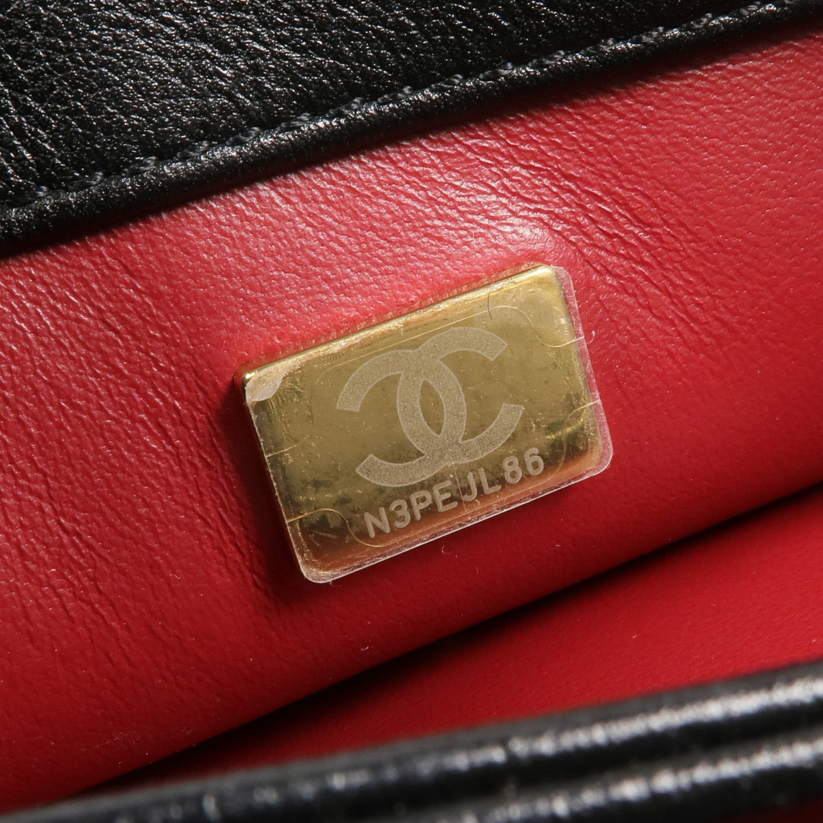 CHANEL 牛皮皮革Chain Shoulder金扣鏈帶肩背袋