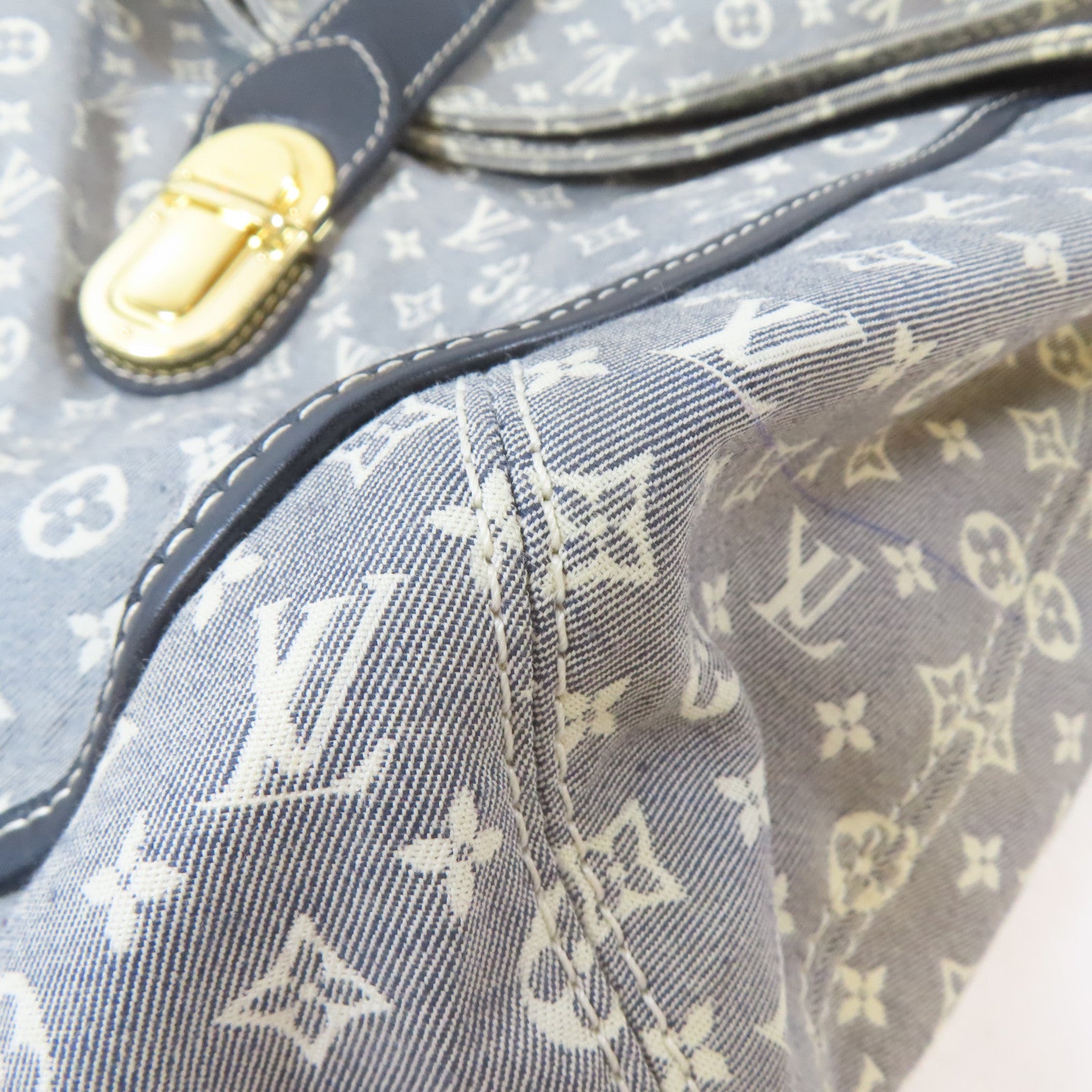 LOUIS VUITTON Monogram Idylle Mini Romance金扣肩背袋灰色