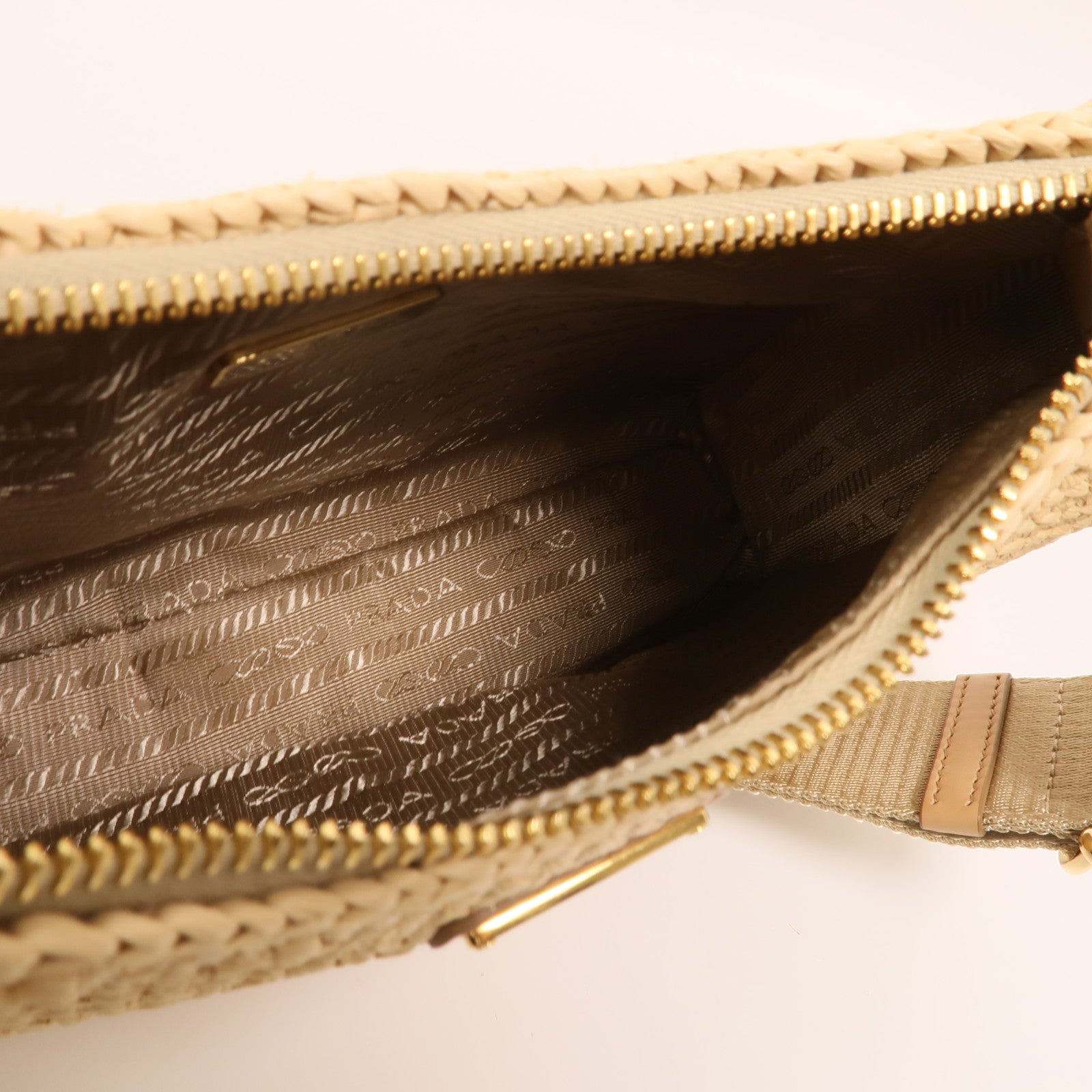 PRADA Raffia Re-Edition 2025金扣手挽肩背兩用袋