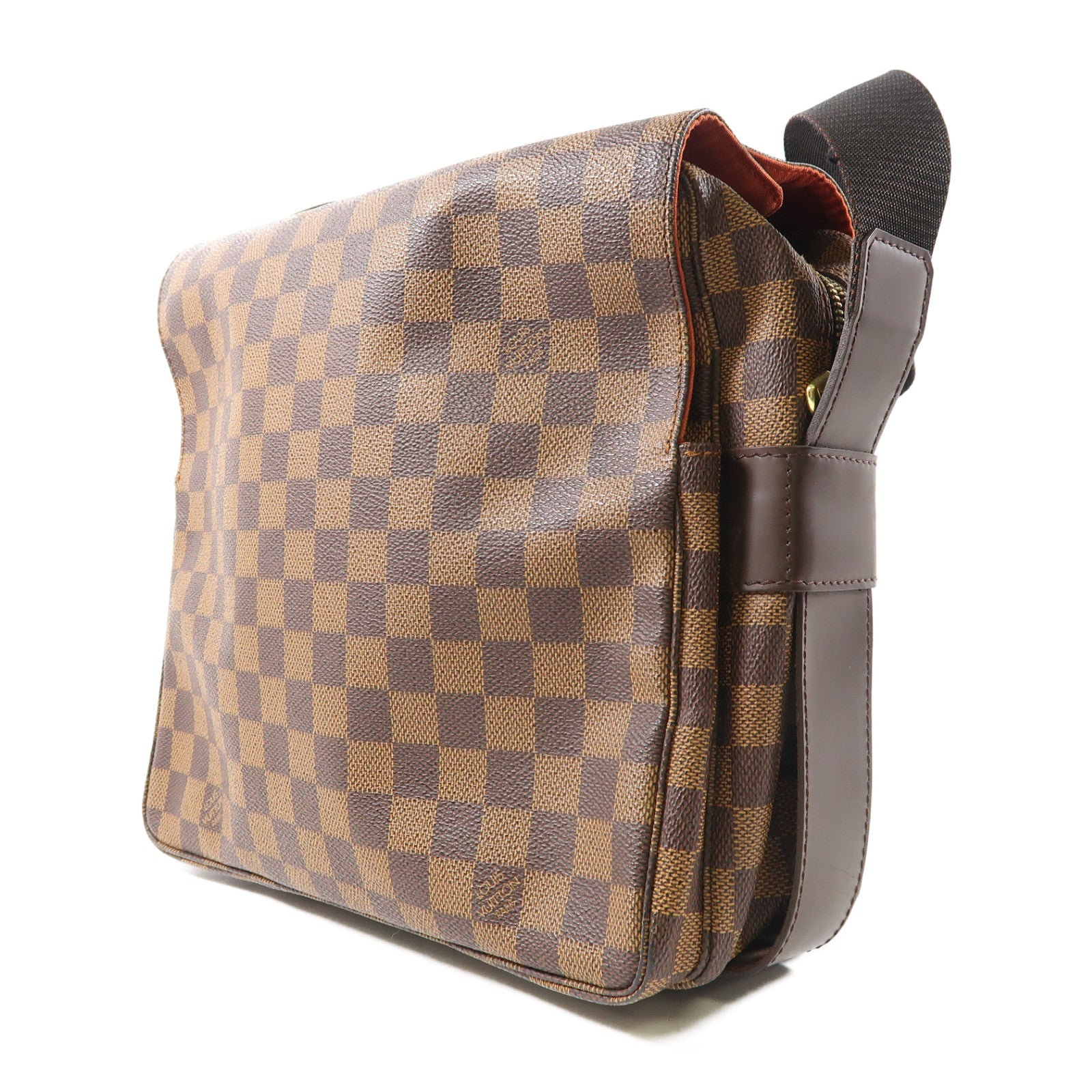 LOUIS VUITTON Damier Naviglio金扣肩背袋啡色