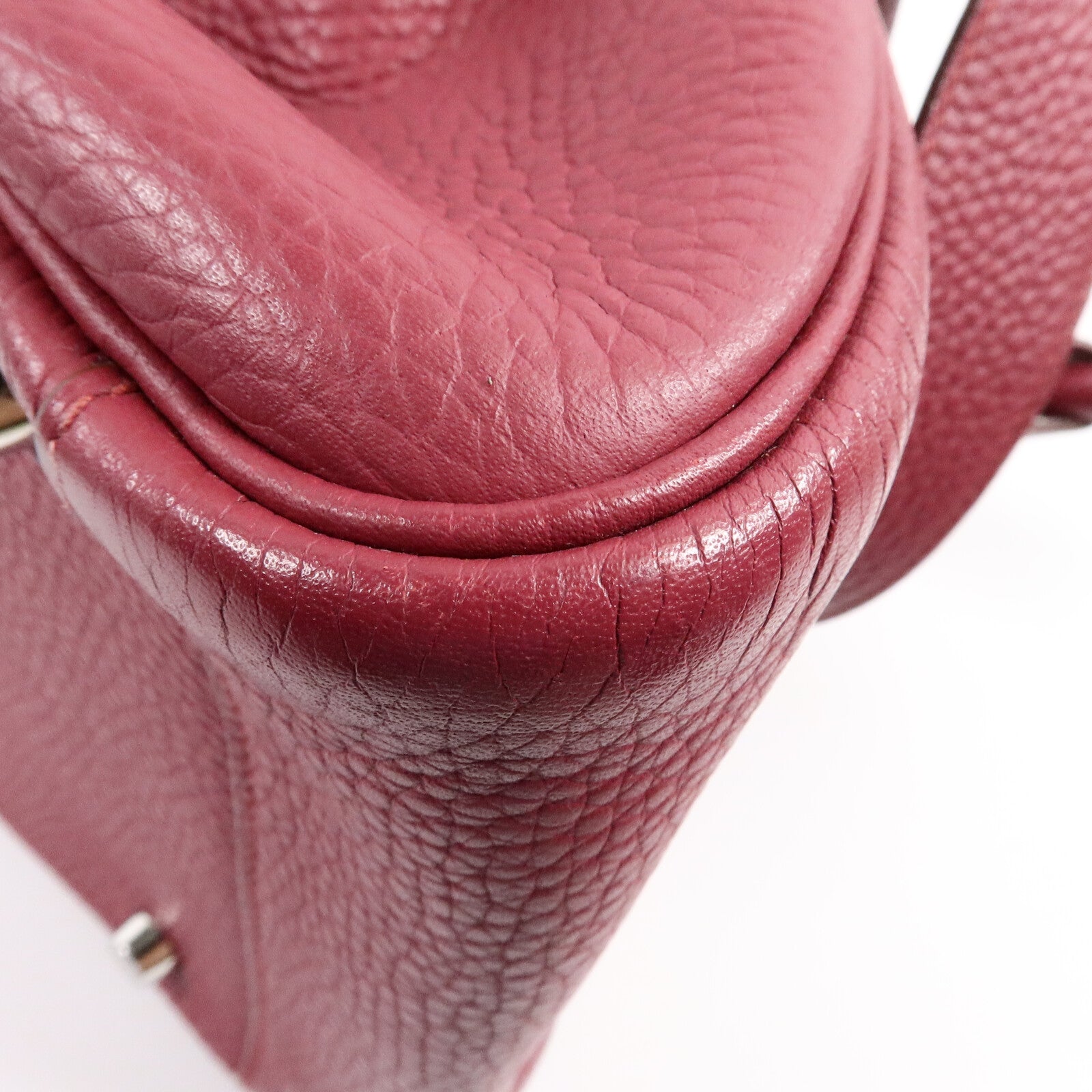 HERMES Clemence皮革Lindy 34手挽肩背兩用袋Rubis