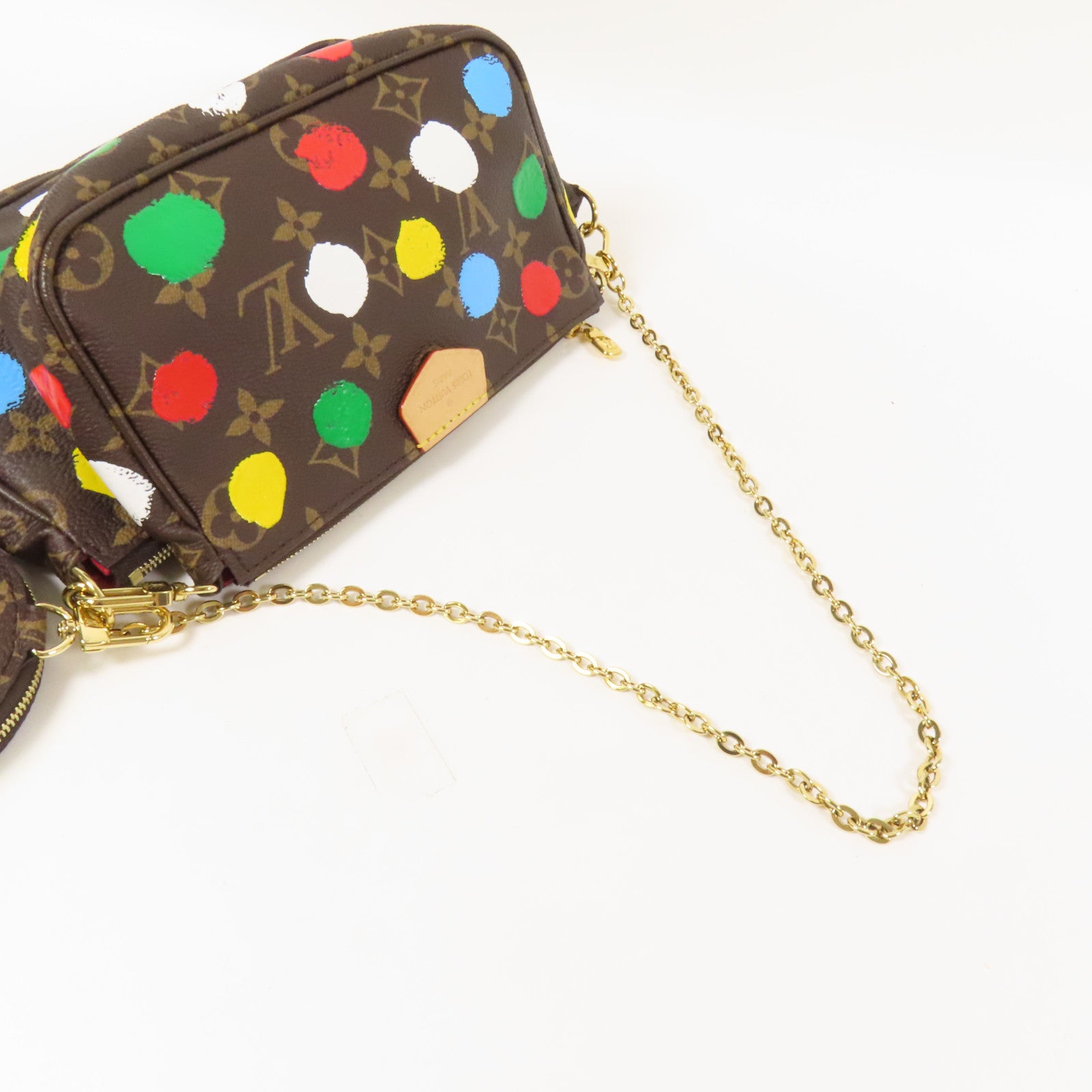 LOUIS VUITTON Monogram LV X YK Pochette金扣手挽肩背兩用袋