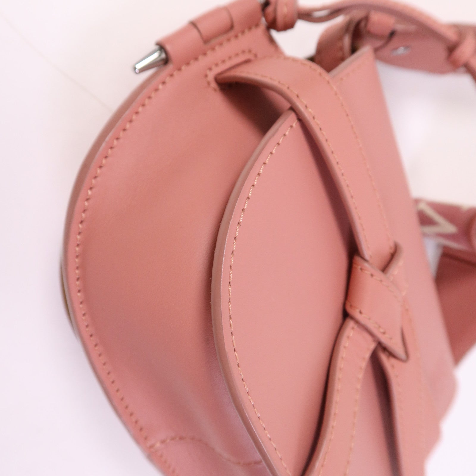 LOEWE 牛皮皮革Mini Gate Dual銀扣肩背袋