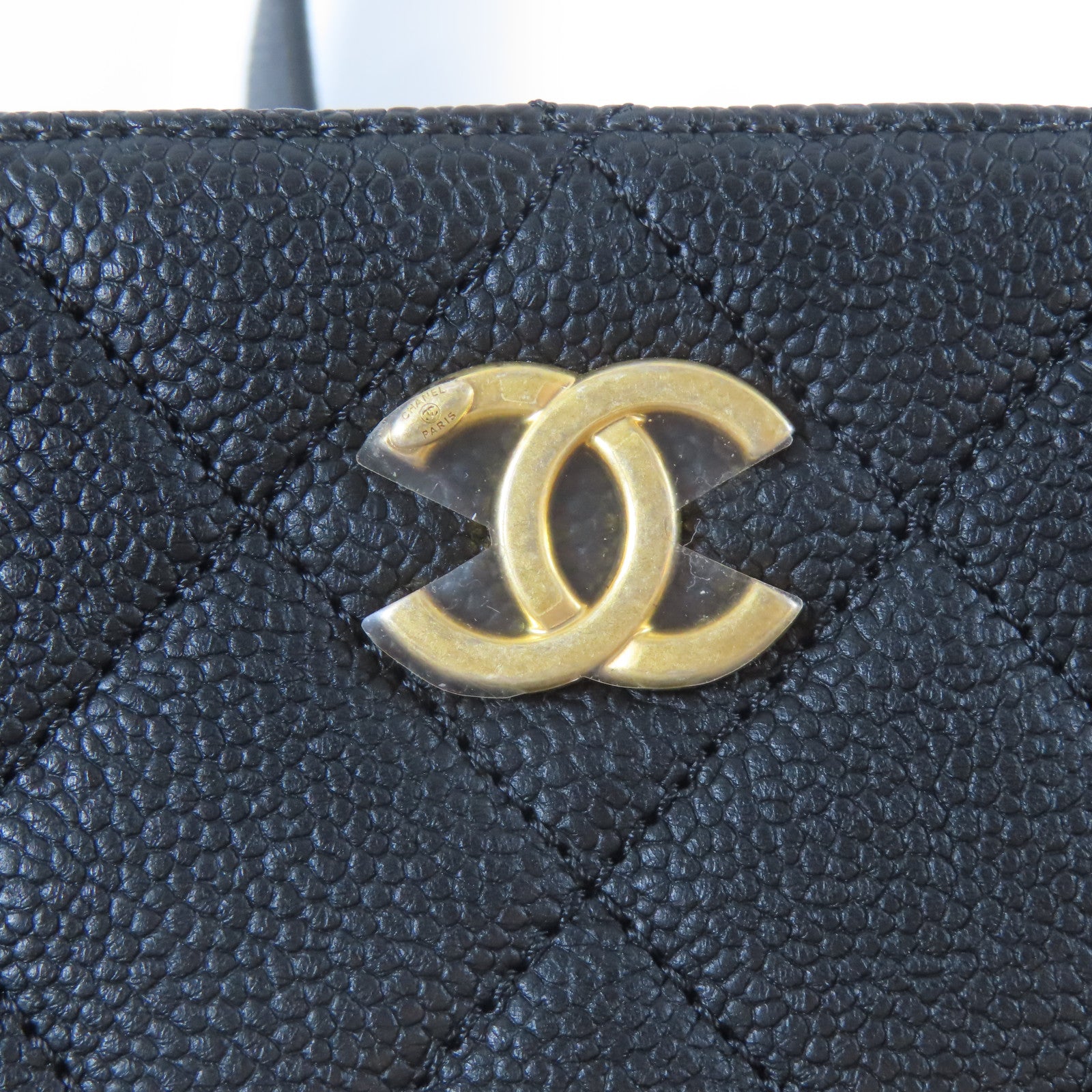 CHANEL 菱格Caviar皮革Waist Bag金扣腰包黑色