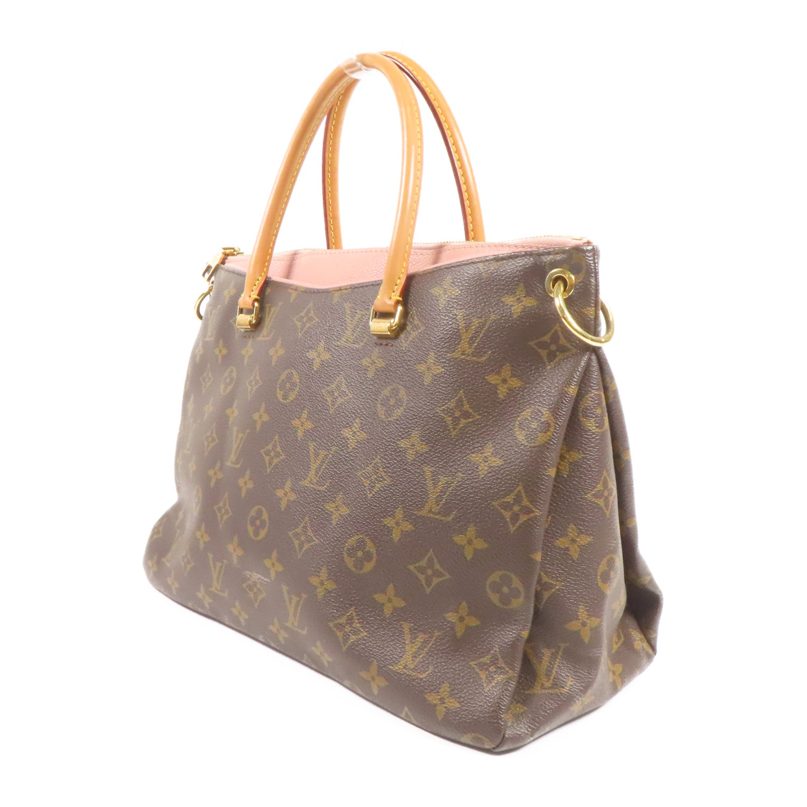LOUIS VUITTON LV GHW Pallas MM 2way Shoulder Bag M43400 Monogram Brown/Pink