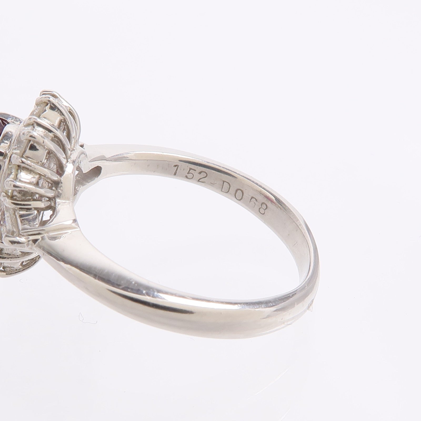 JEWELRY PT900鉑金Ruby Diamond Ring紅寶石/鑽石戒指