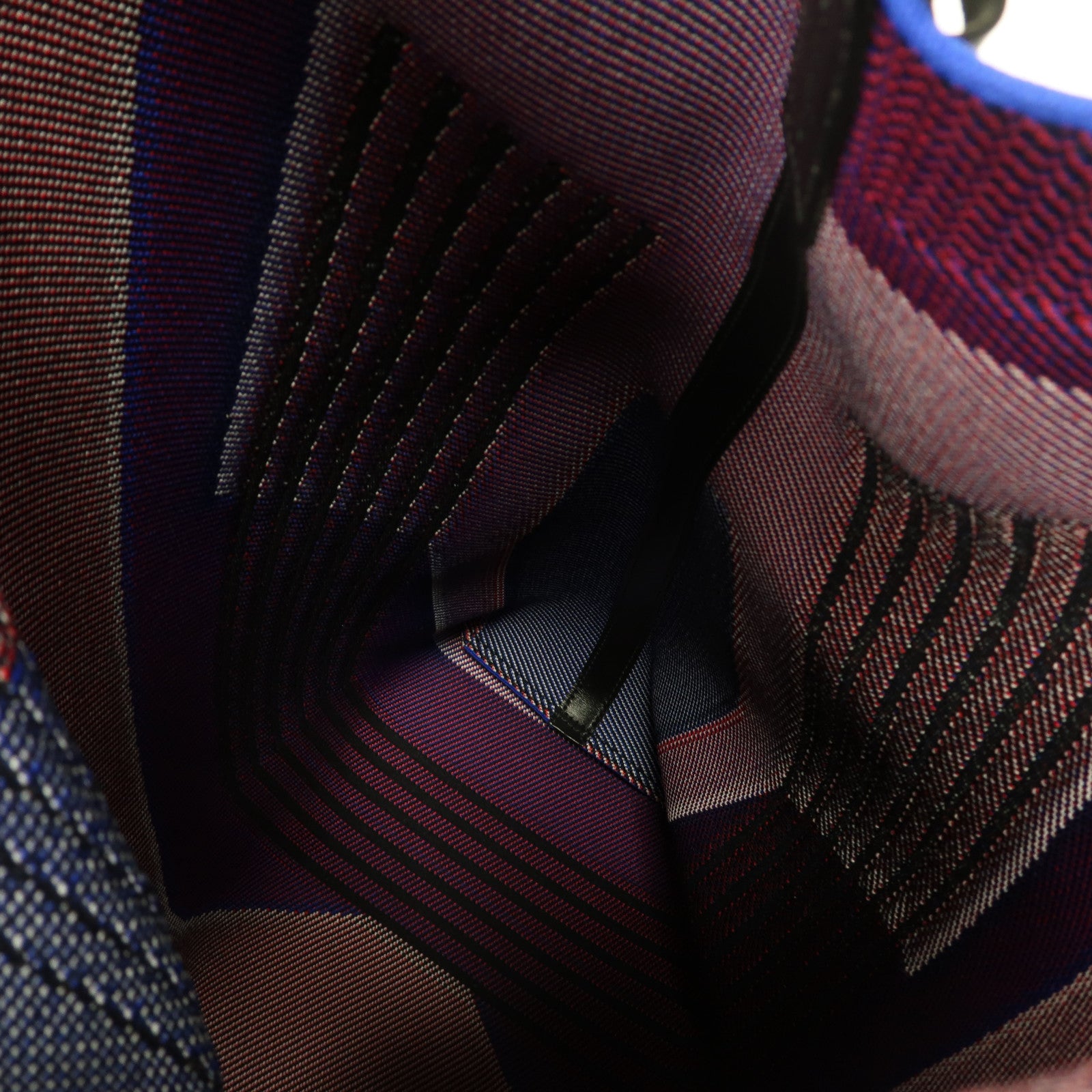 HERMES 彈性網布/Hunter皮革Etriviere Shoulder MM Dynamo Bag銀扣肩背袋藍色/紅色