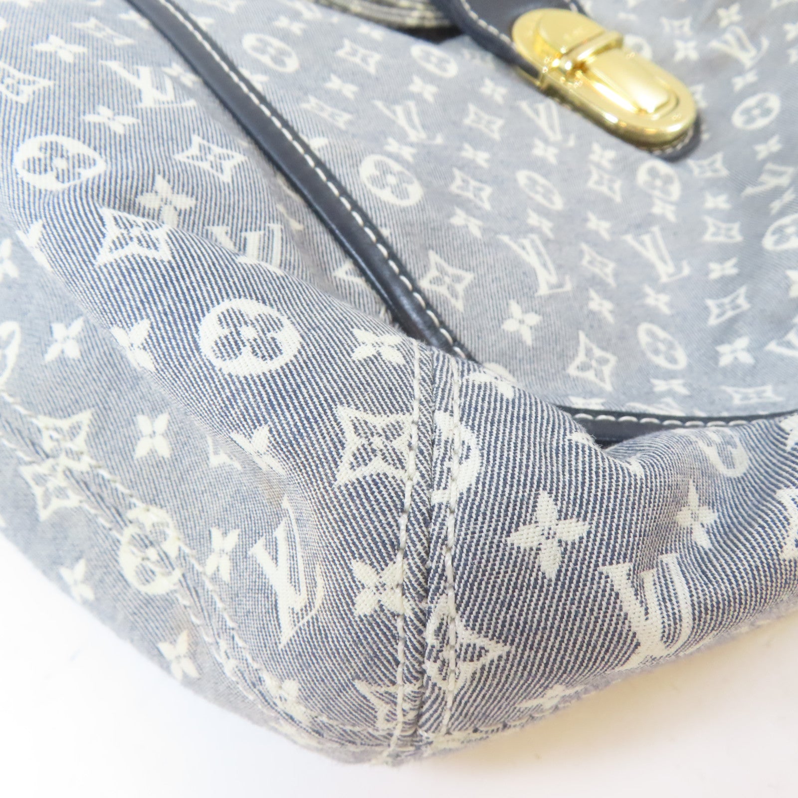 LOUIS VUITTON Monogram Idylle Mini Romance金扣肩背袋灰色