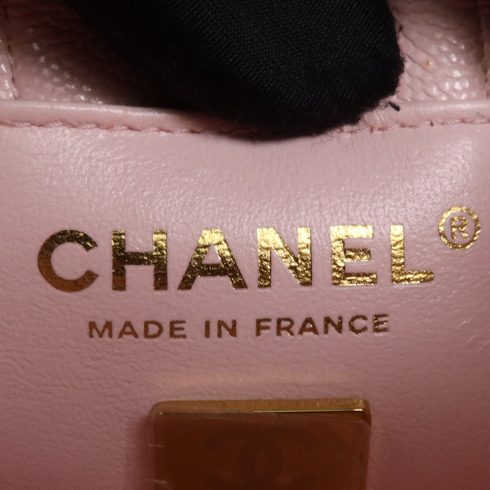 CHANEL 牛皮皮革Shoulder Bag金扣鏈帶肩背袋