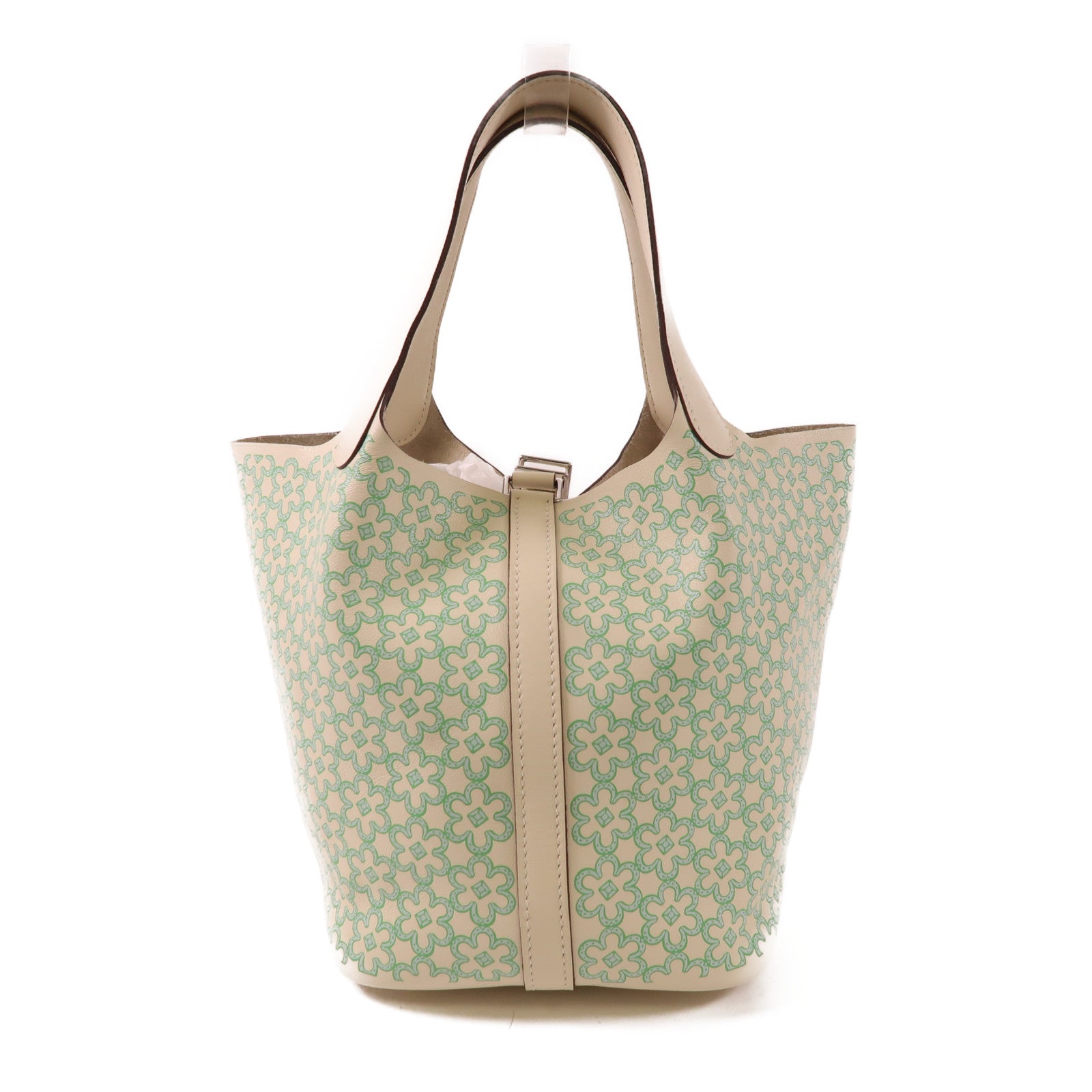 HERMES Swift皮革Lucky Daisy Picotin PM銀扣手挽袋Nata