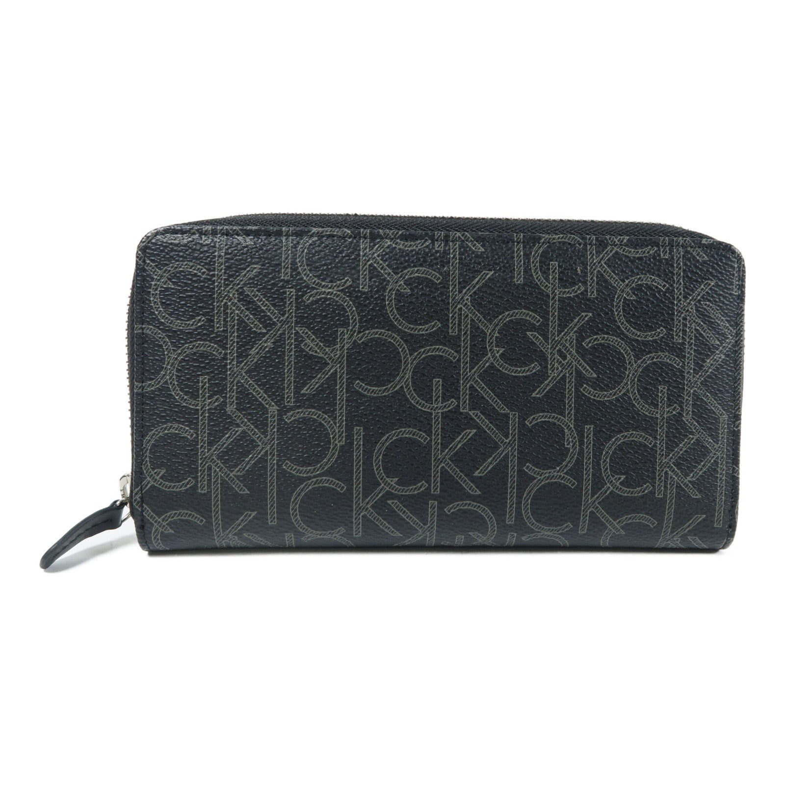 Calvin Klein 塗層帆布Long Wallet銀扣長錢包