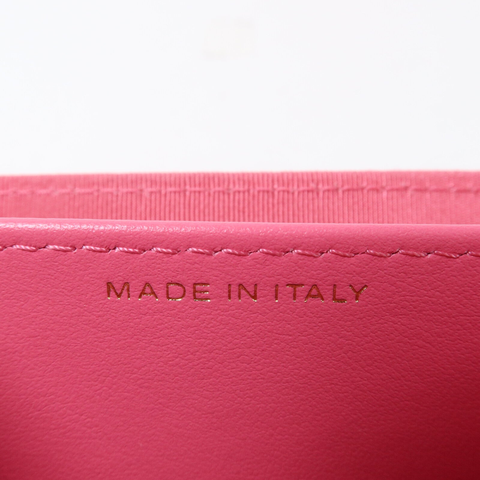 CHANEL 牛皮皮革Quiled Flap Card Holder On Chain鏈帶肩背袋