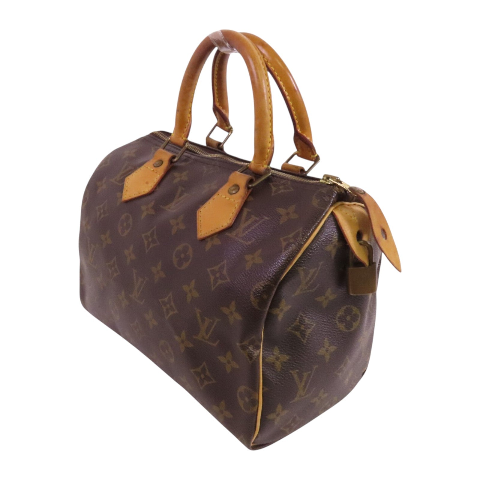 LOUIS VUITTON Monogram Speedy 25金扣手挽袋