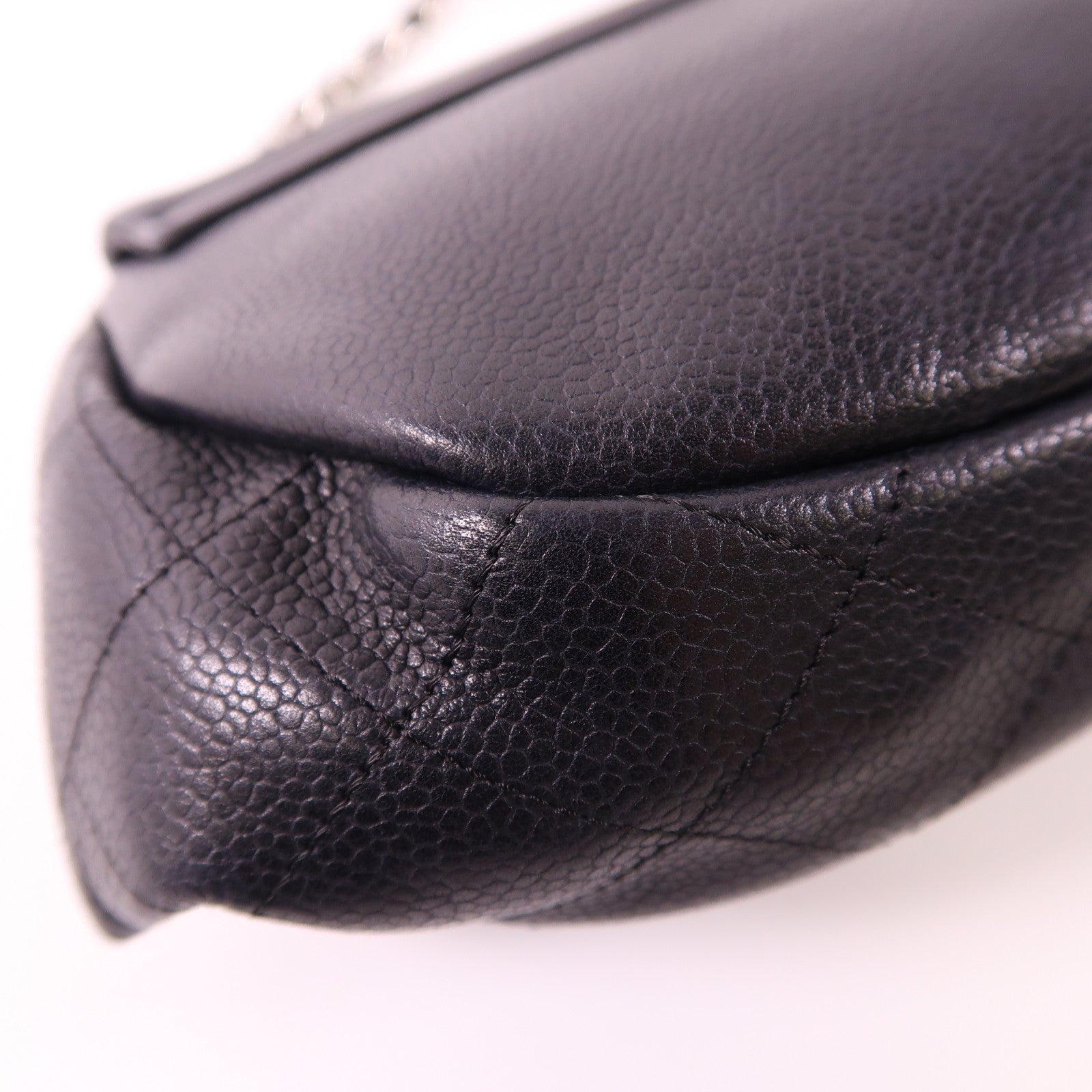 CHANEL 【激減優惠】牛皮皮革Shoulder Bag銀扣鏈帶肩背袋