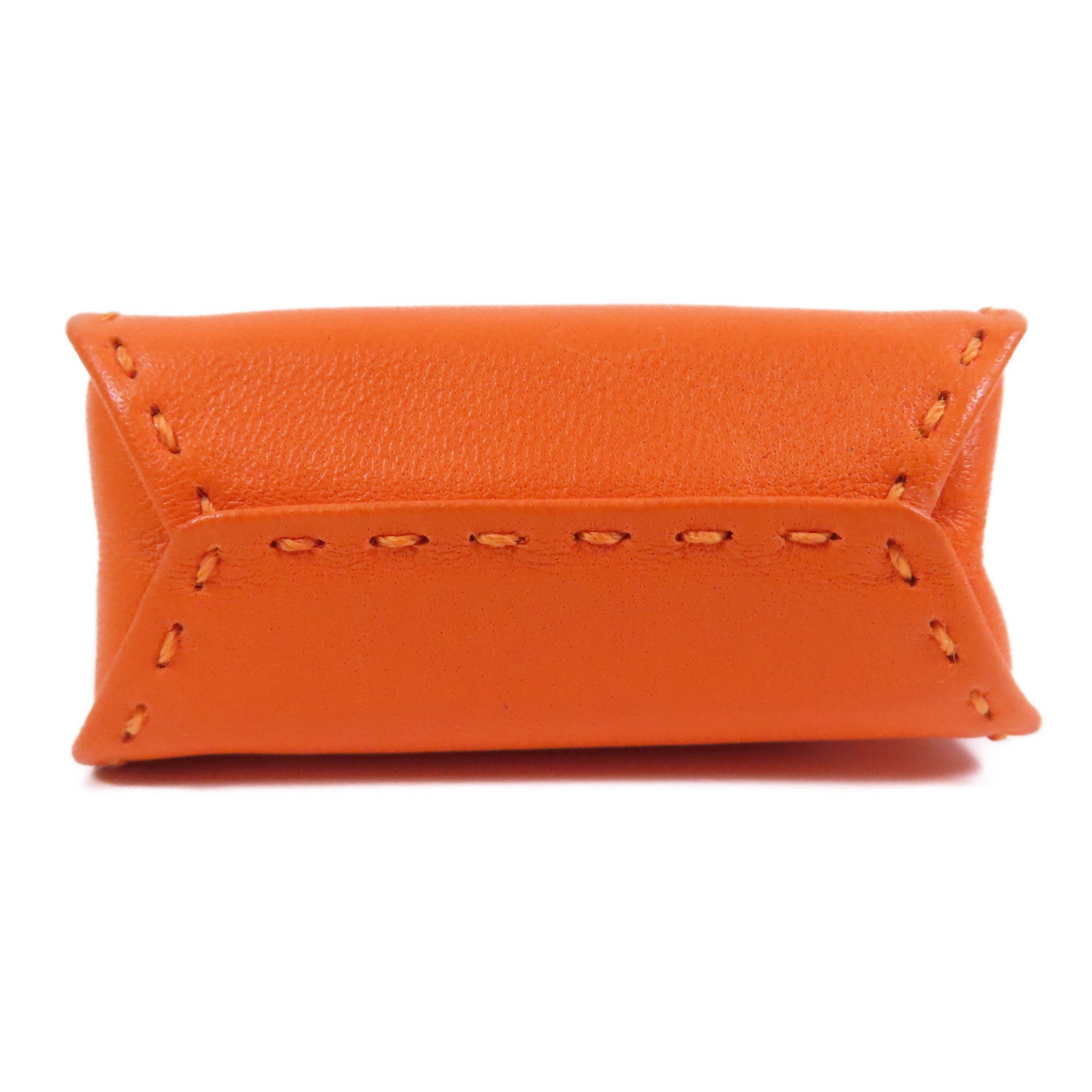 HERMES Swift皮革Shopping Bag Charm掛飾93 Orange經典橘