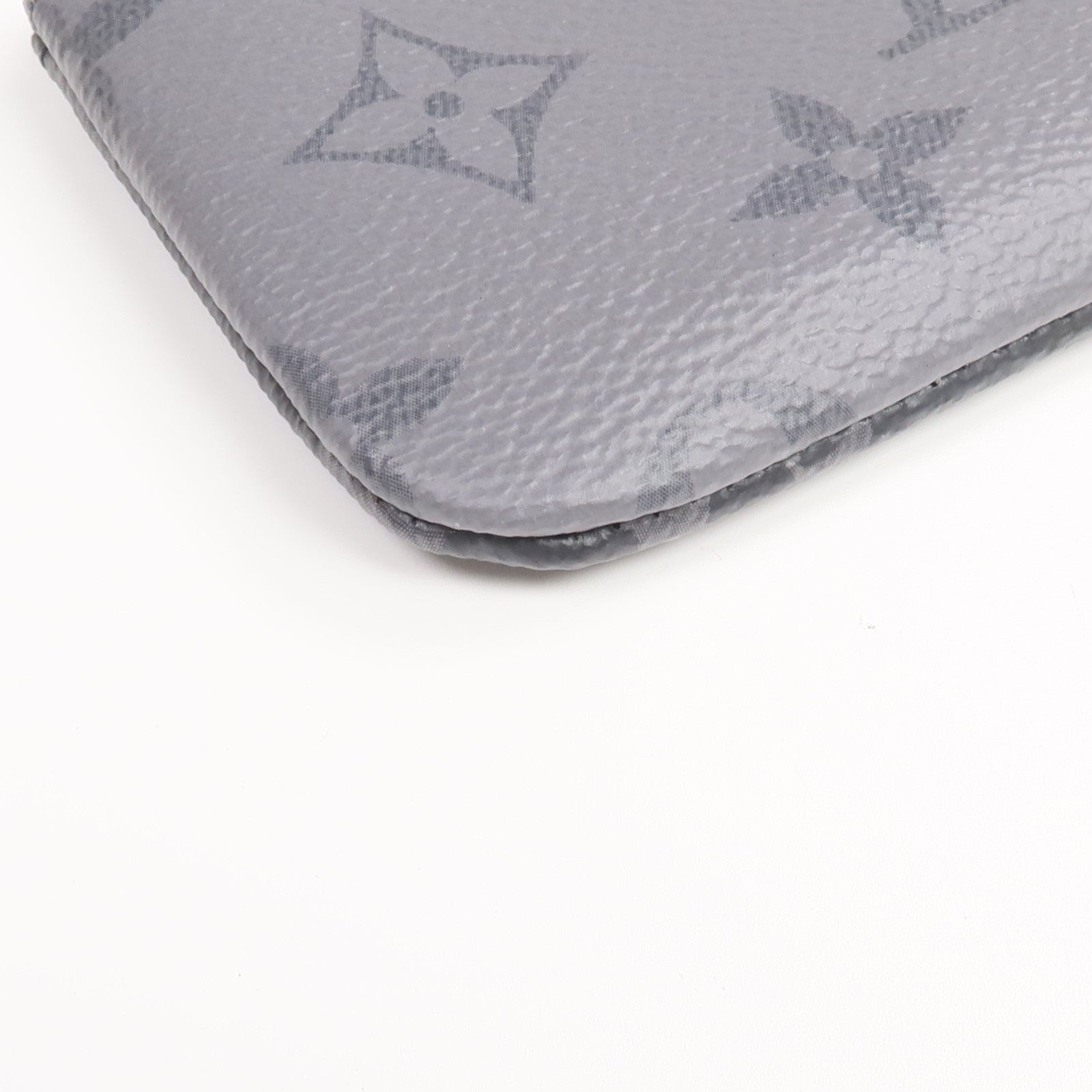 LOUIS VUITTON Monogram Eclipse Reverse Key Pouch銀扣零錢包