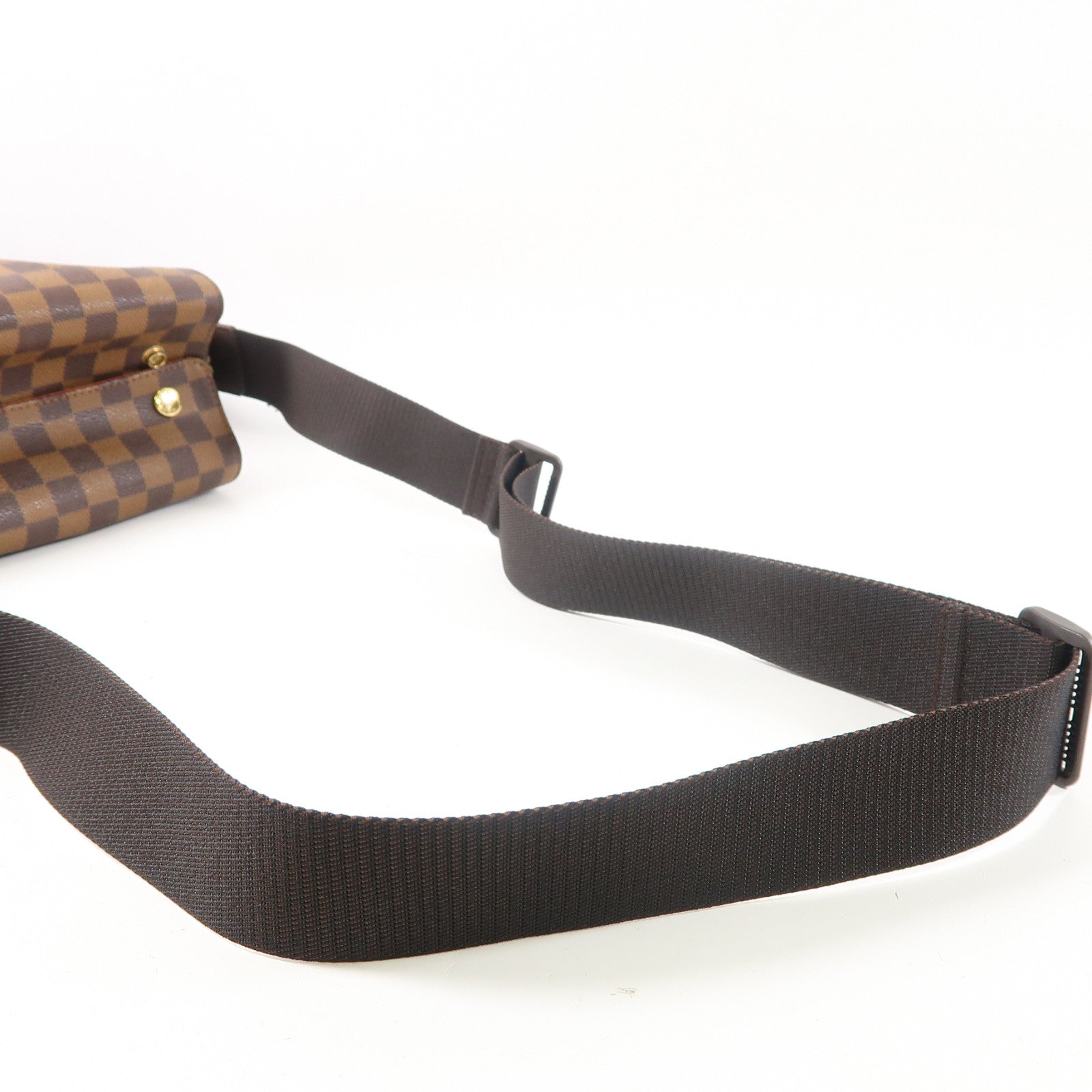 LOUIS VUITTON Damier Naviglio金扣肩背袋啡色