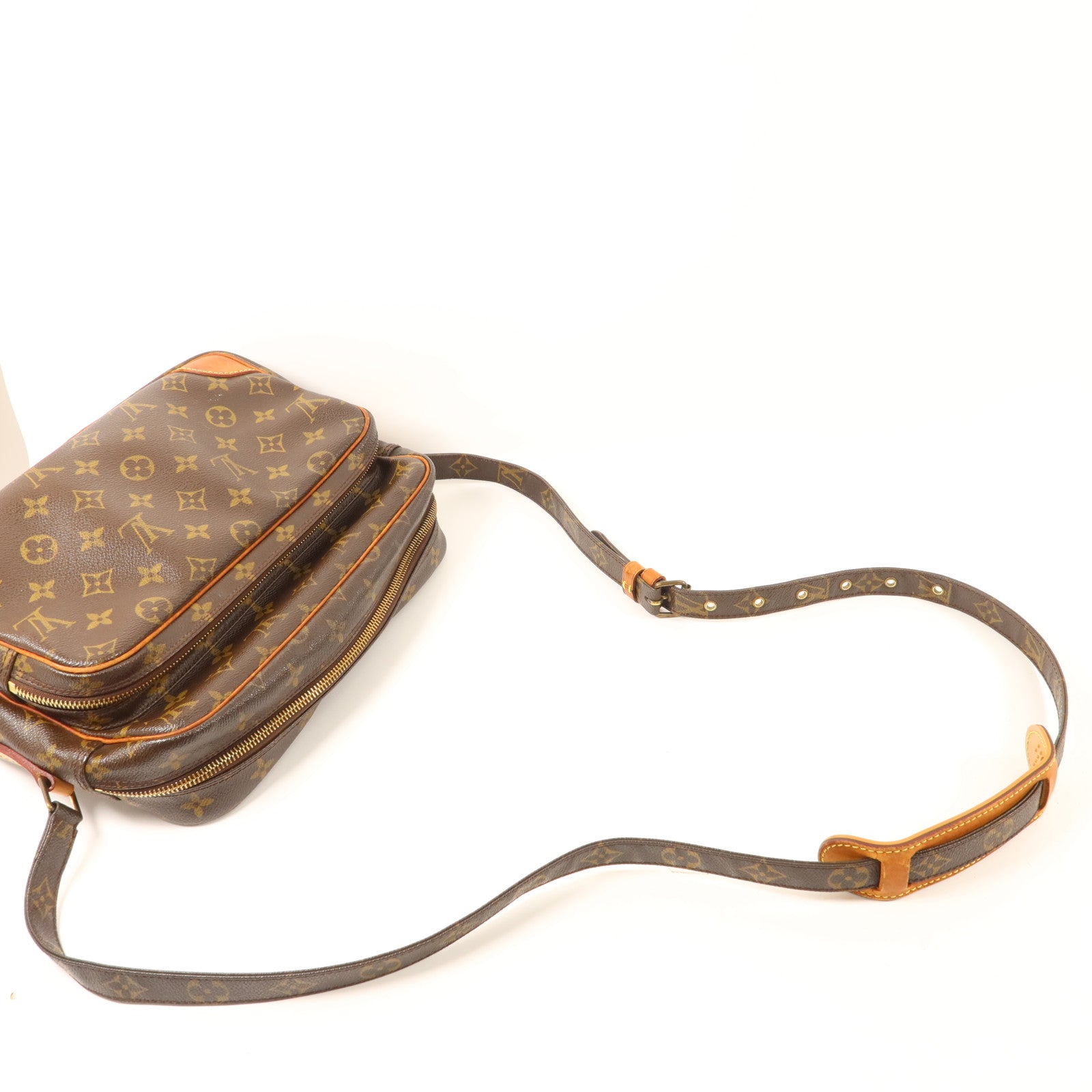 LOUIS VUITTON Monogram Nile金扣肩背袋