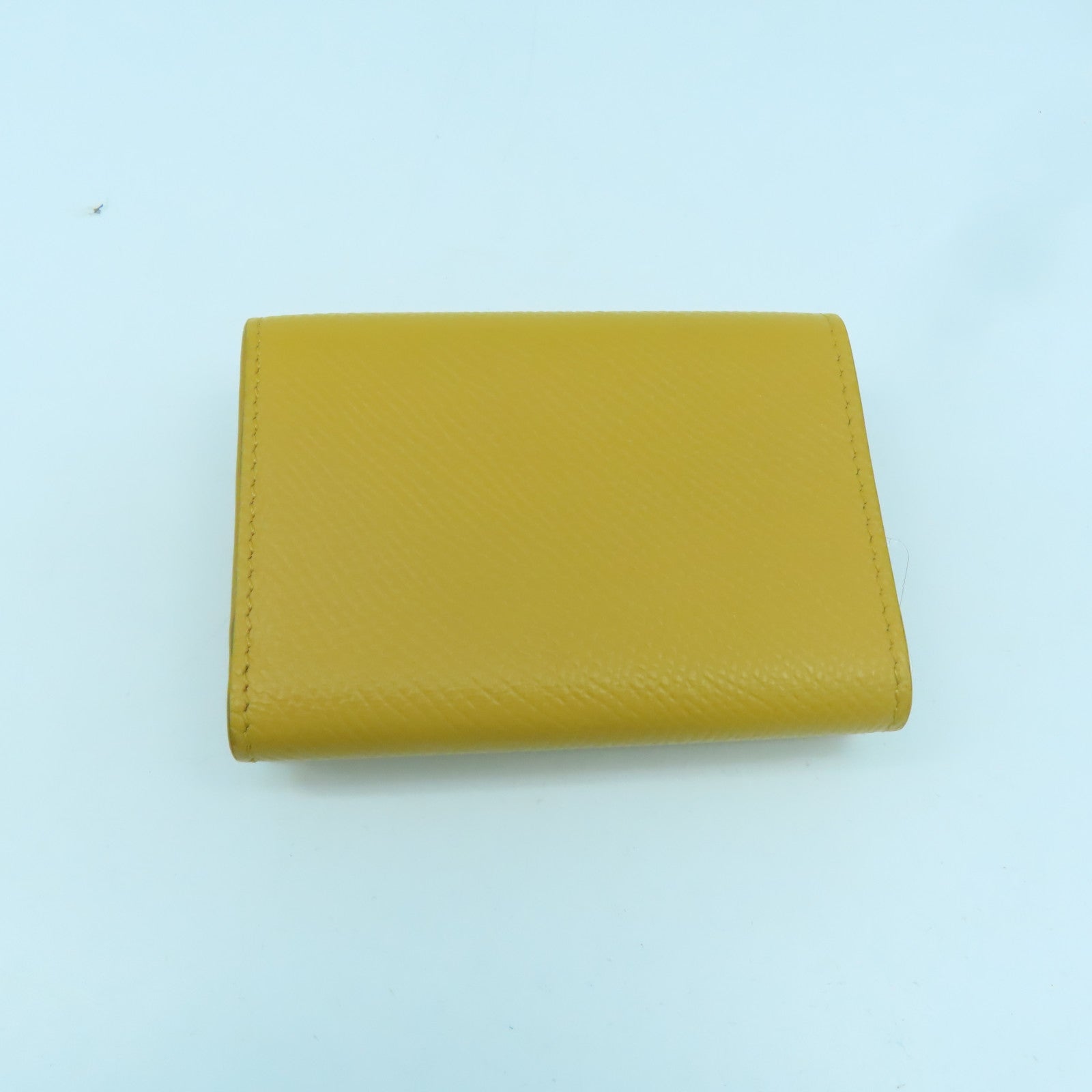 CELINE 【激減優惠】牛皮皮革Small Fold Wallet金扣錢包黃色
