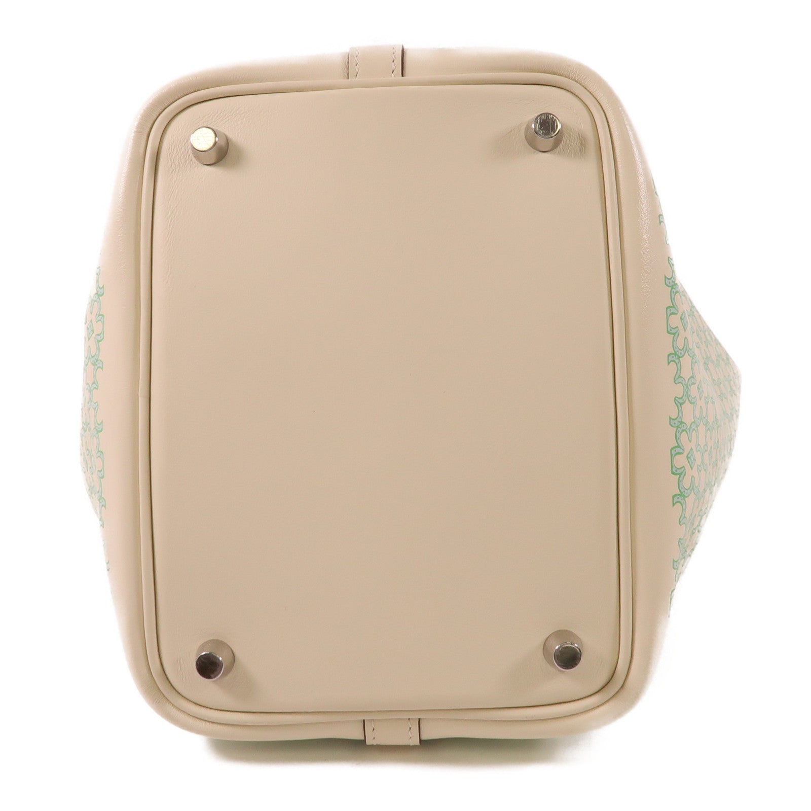 HERMES Swift皮革Lucky Daisy Picotin PM銀扣手挽袋Nata