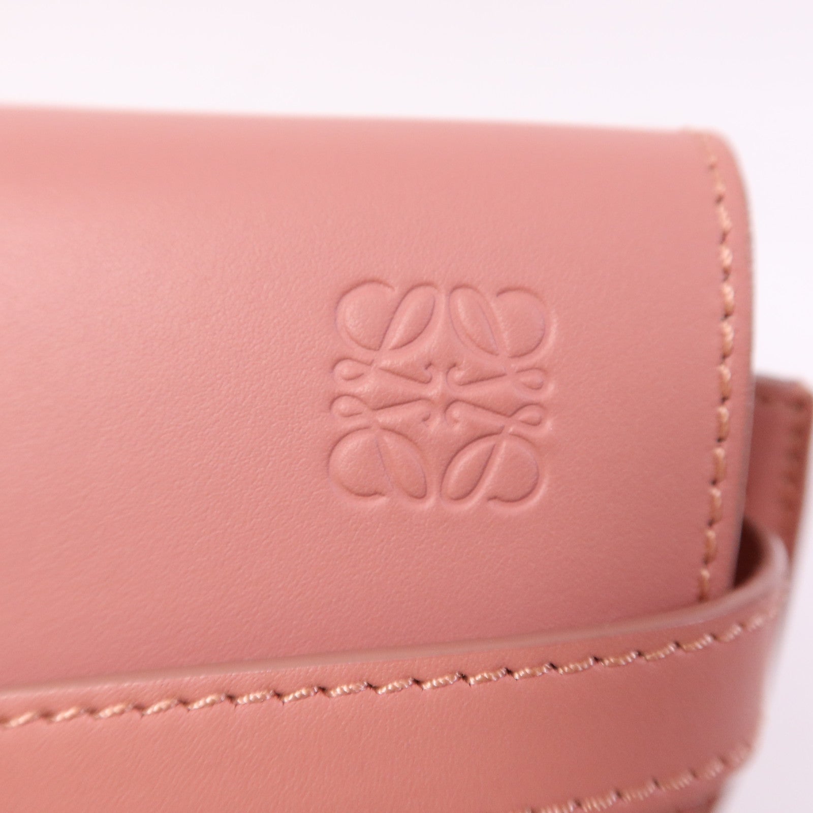 LOEWE 牛皮皮革Mini Gate Dual銀扣肩背袋