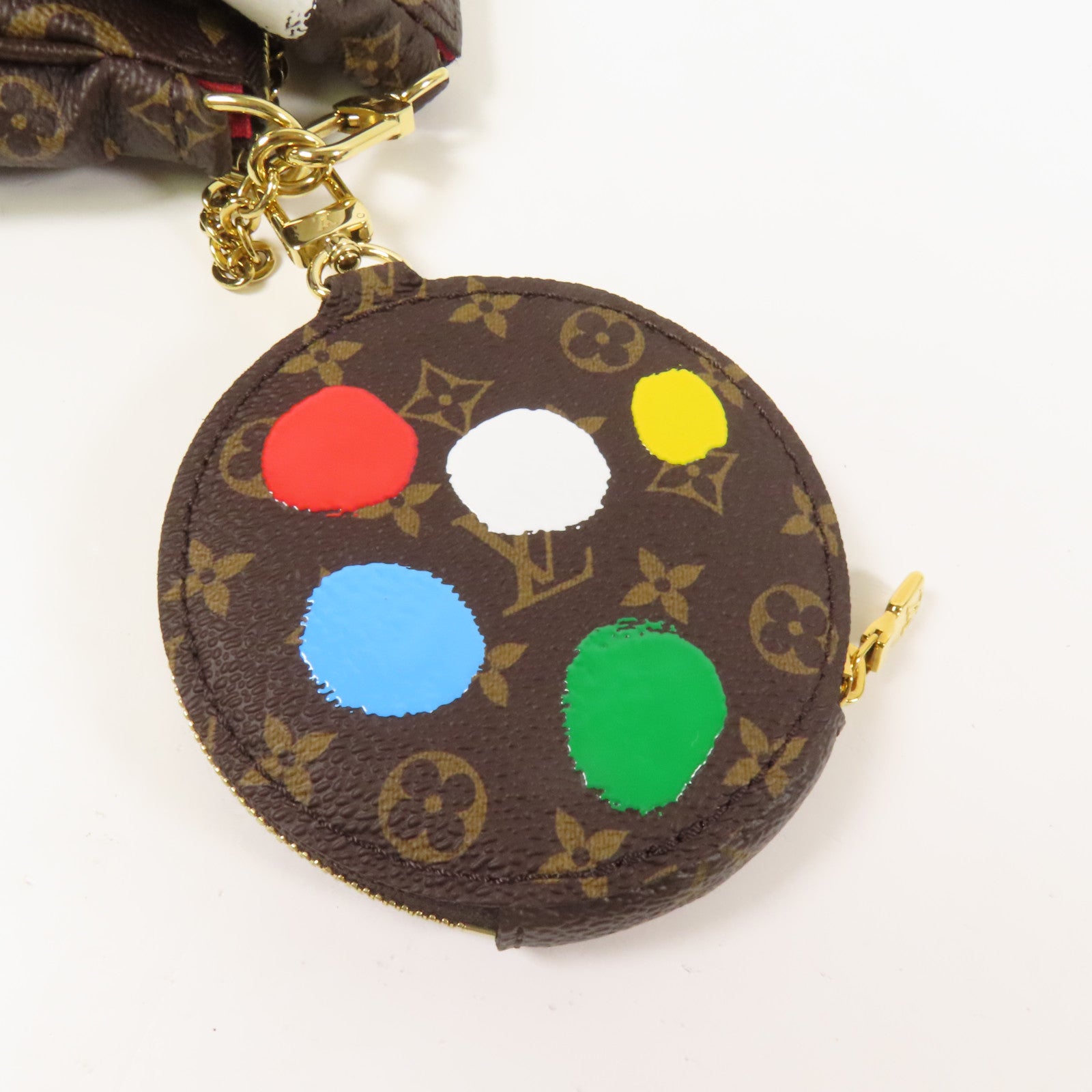 LOUIS VUITTON Monogram LV X YK Pochette金扣手挽肩背兩用袋