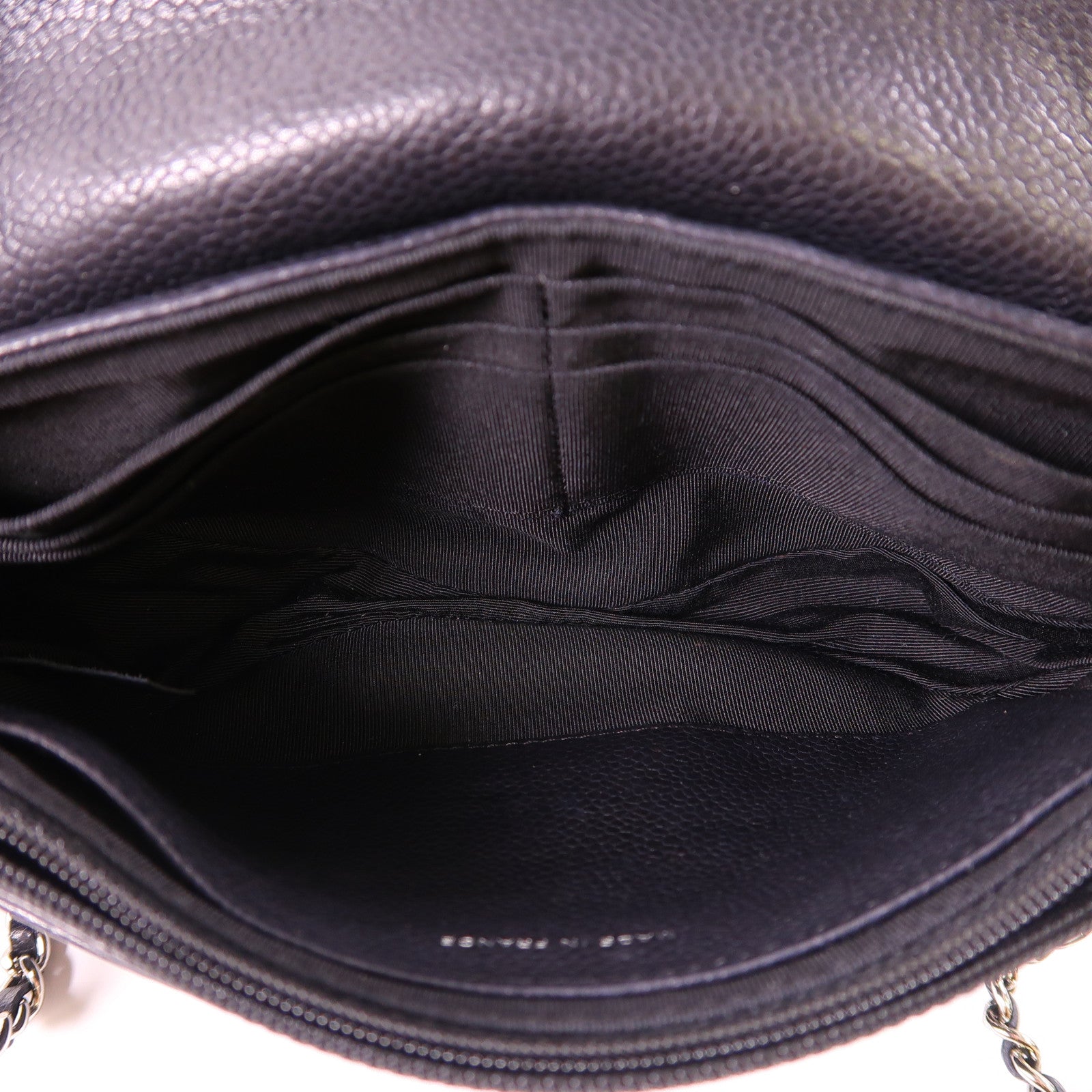 CHANEL 牛皮皮革Shoulder Bag銀扣鏈帶肩背袋