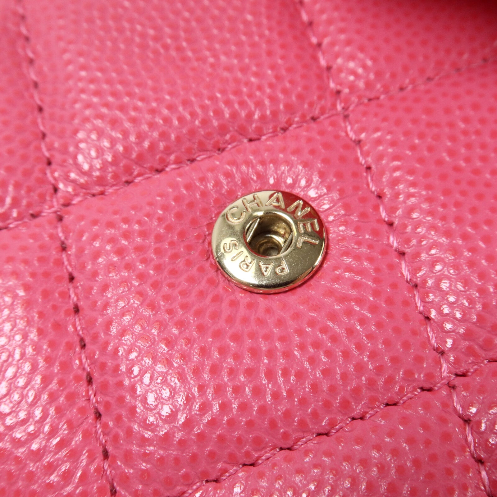 CHANEL 牛皮皮革Quiled Flap Card Holder On Chain鏈帶肩背袋