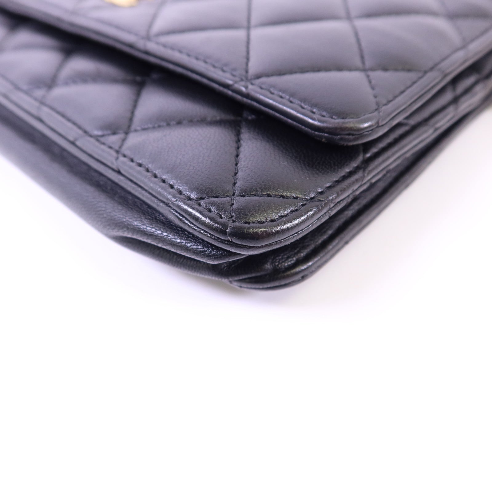 CHANEL 羊皮皮革WOC Wallet On Chain金扣鏈帶肩背袋