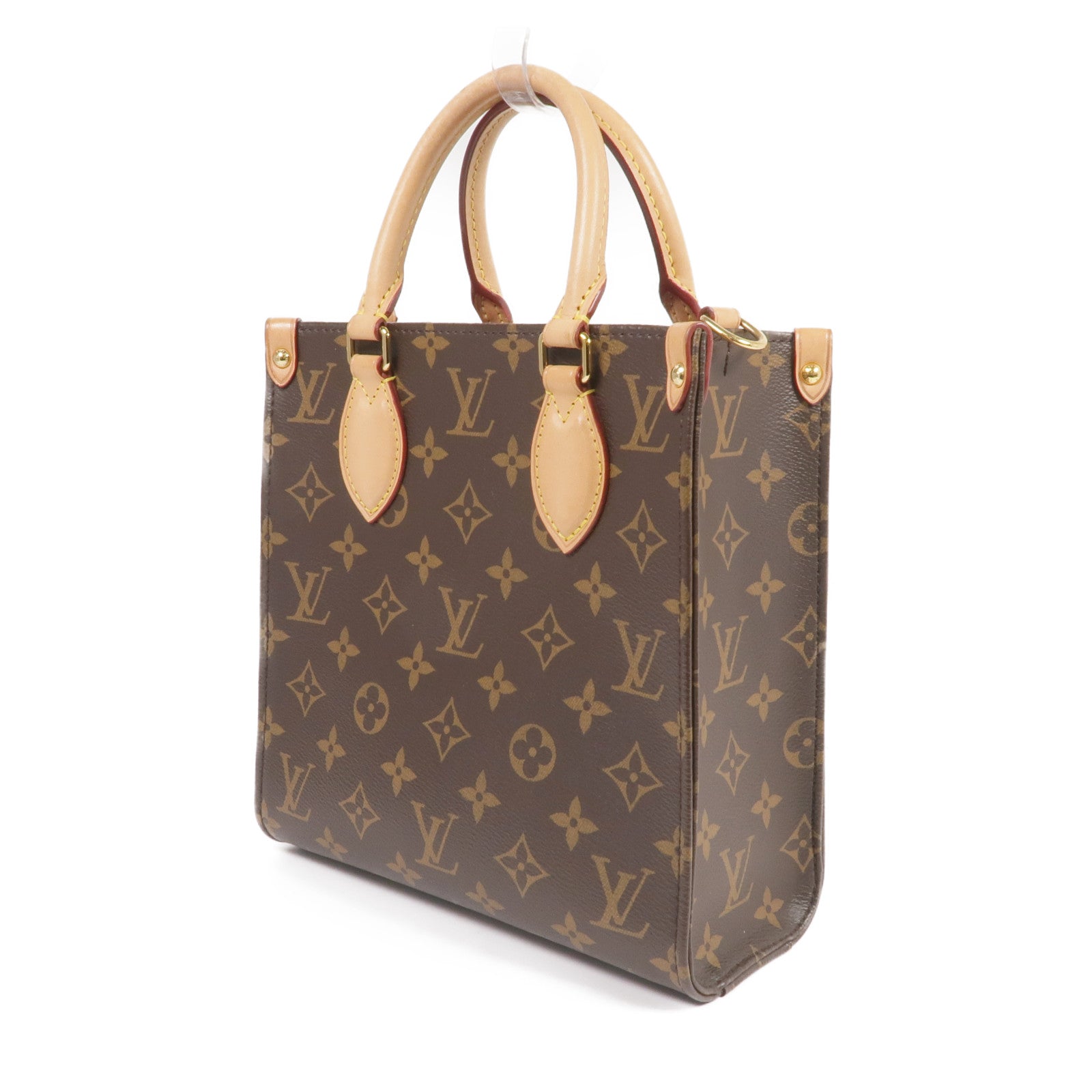 LOUIS VUITTON Monogram Sac Plat BB金扣手挽肩背兩用袋