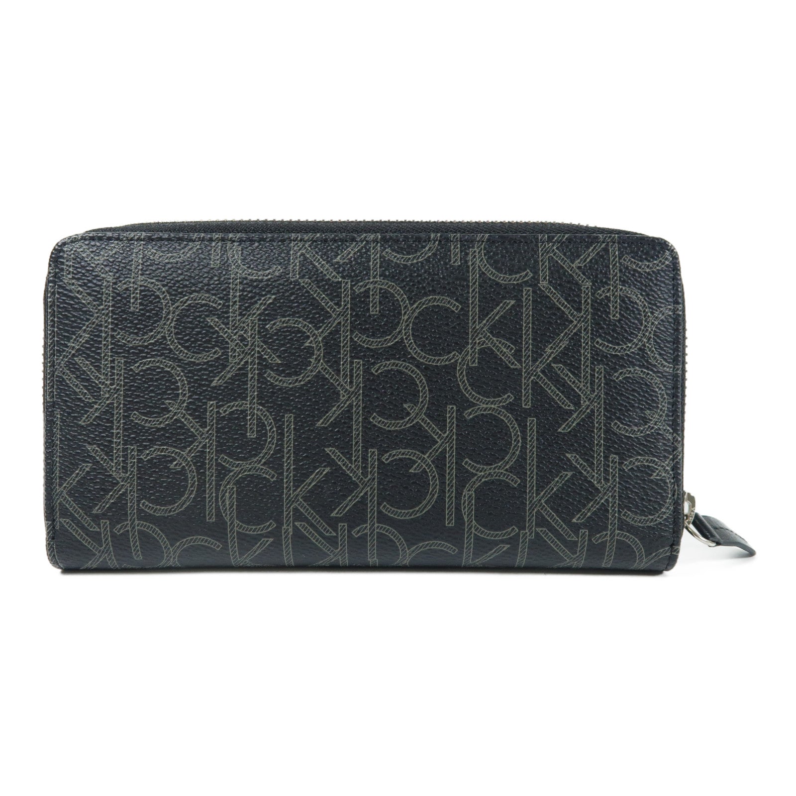 Calvin Klein 塗層帆布Long Wallet銀扣長錢包