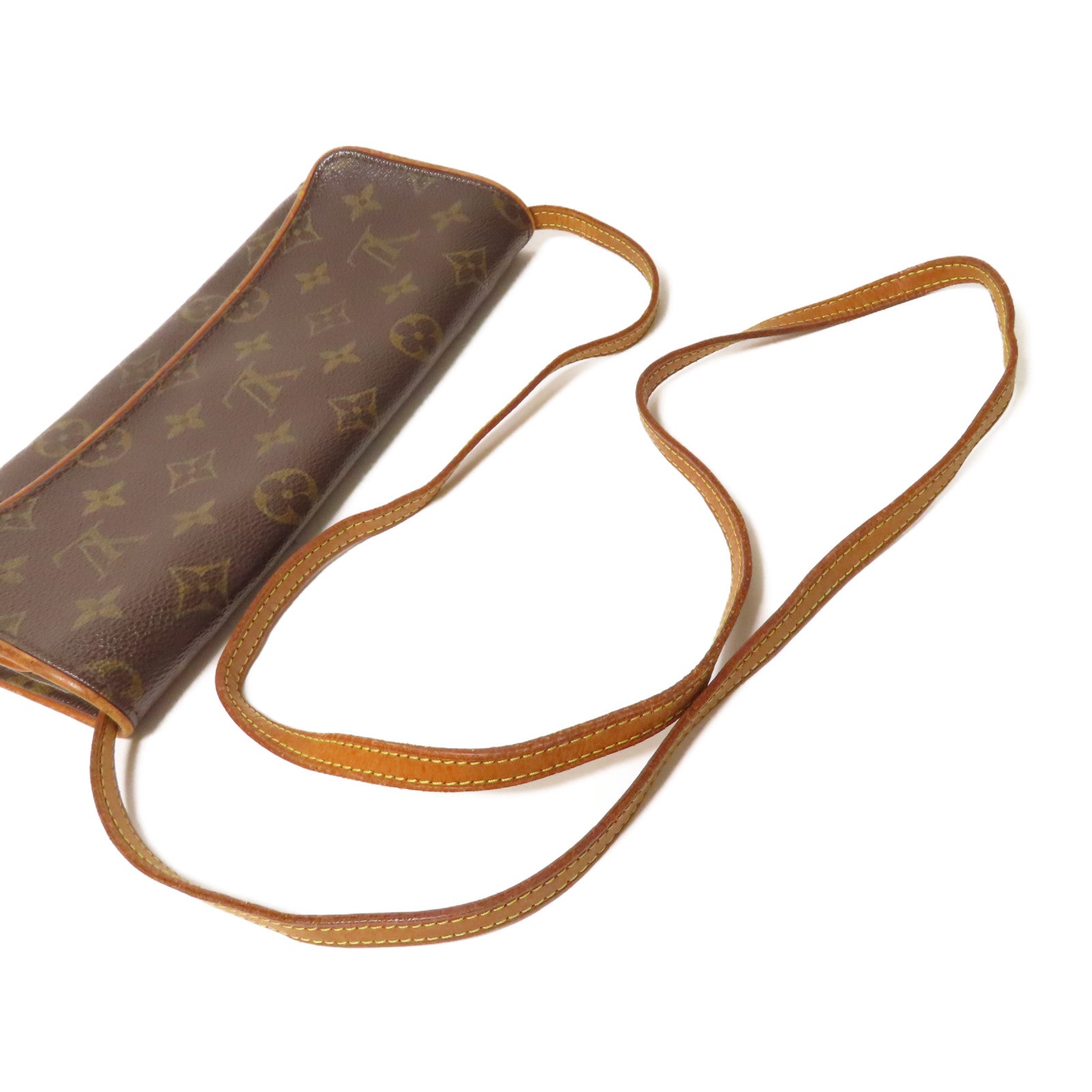 LOUIS VUITTON Monogram Pochette Twin GM金扣肩背袋啡色