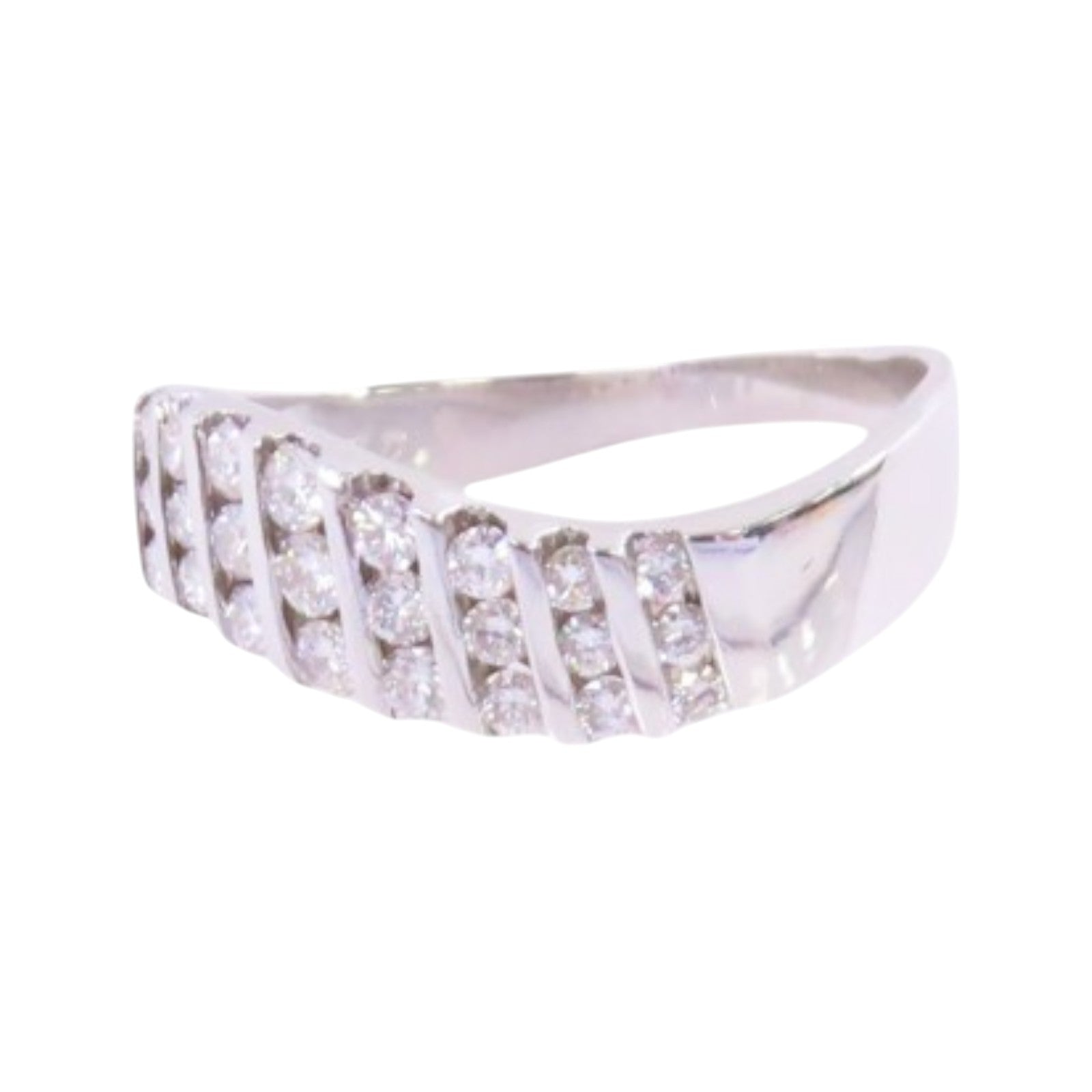 JEWELRY 18K白金/鑽石Diamond Ring戒指US#7.75