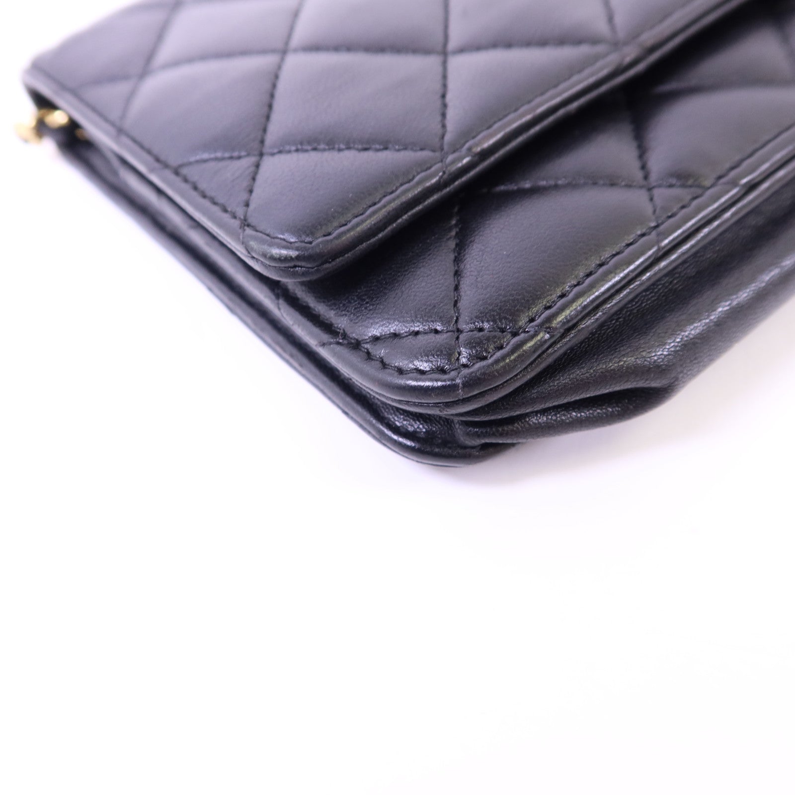 CHANEL 羊皮皮革WOC Wallet On Chain金扣鏈帶肩背袋