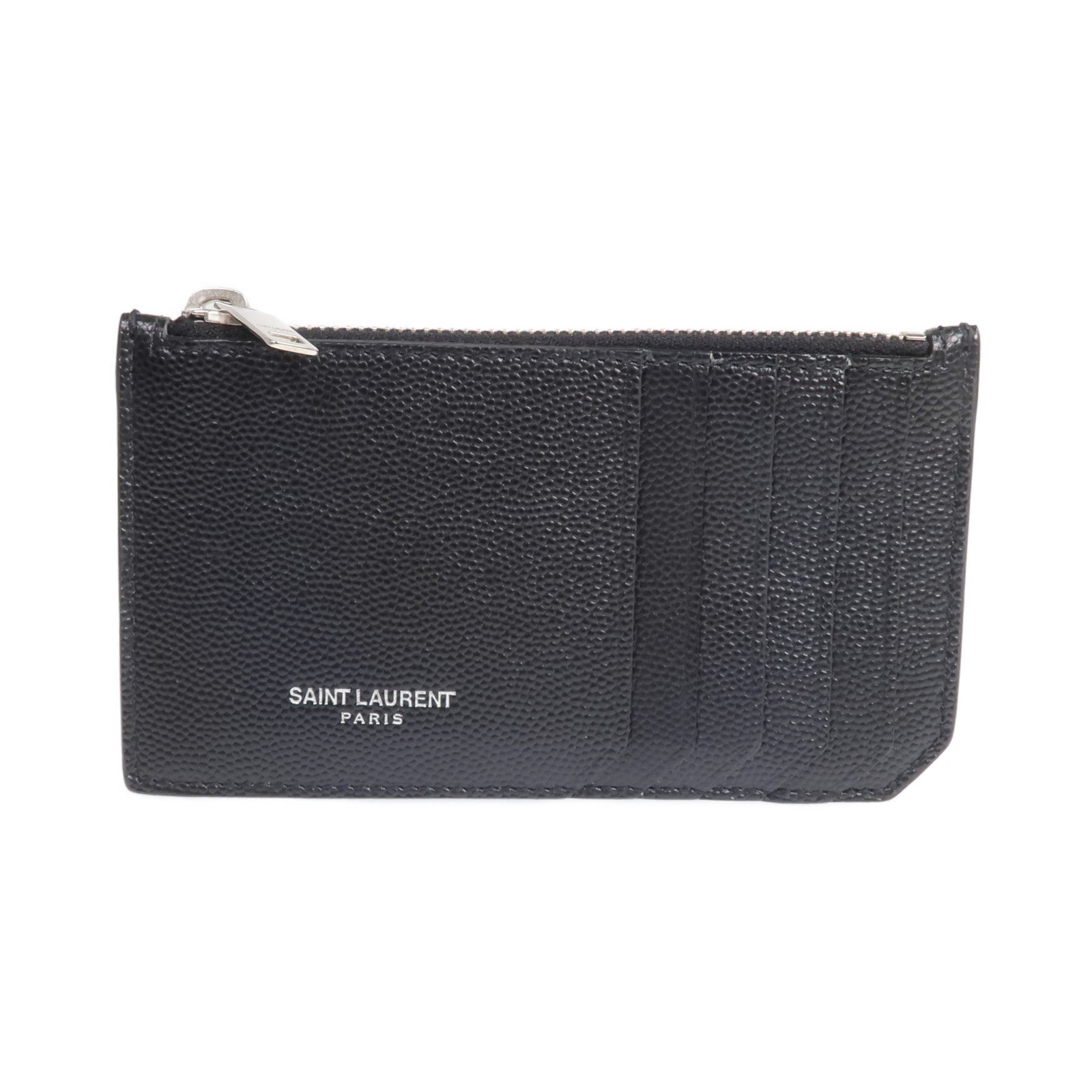 SAINT LAURENT 牛皮皮革Card Case銀扣卡片套