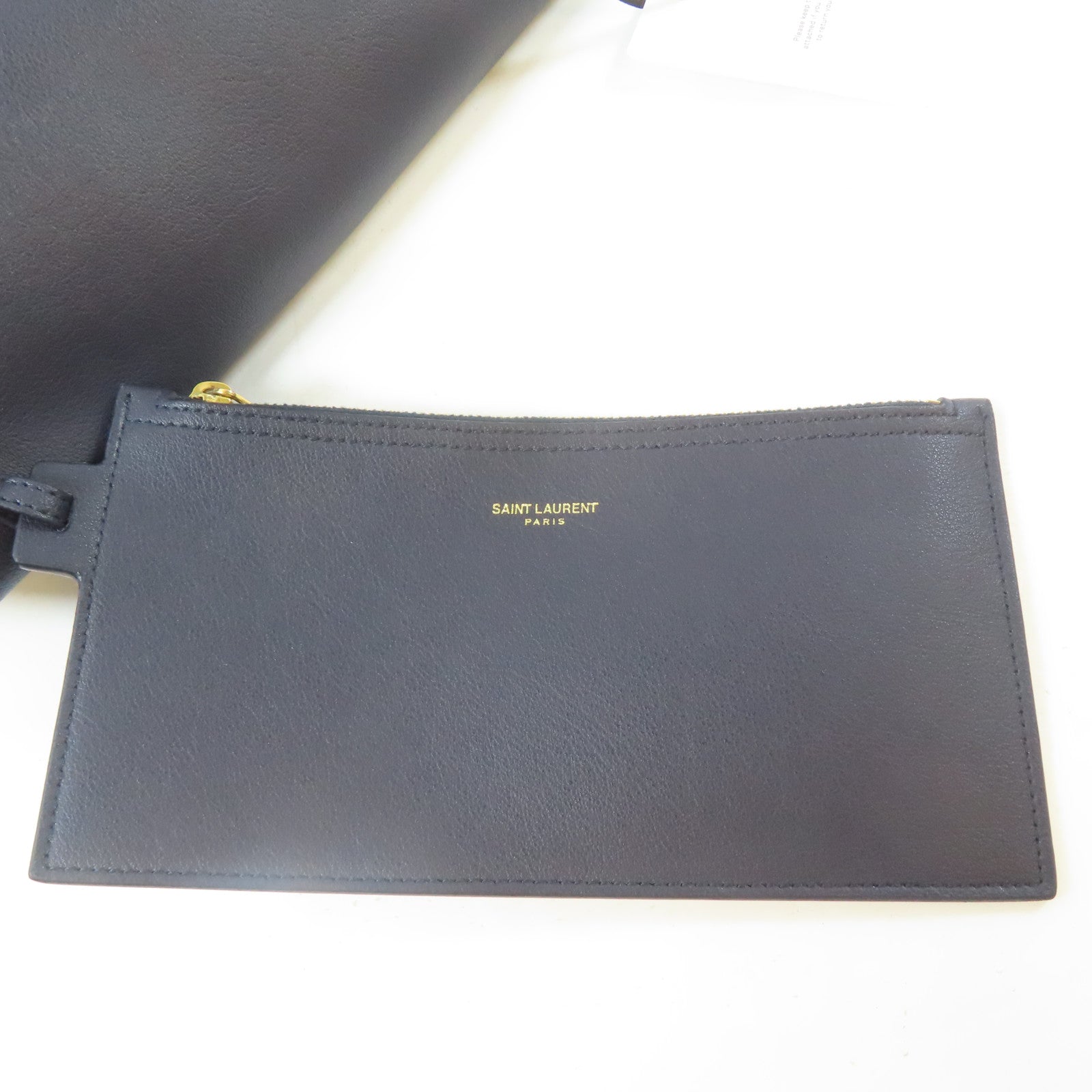 YVES SAINT LAURENT 牛皮皮革Tote Bag金扣肩背袋黑色