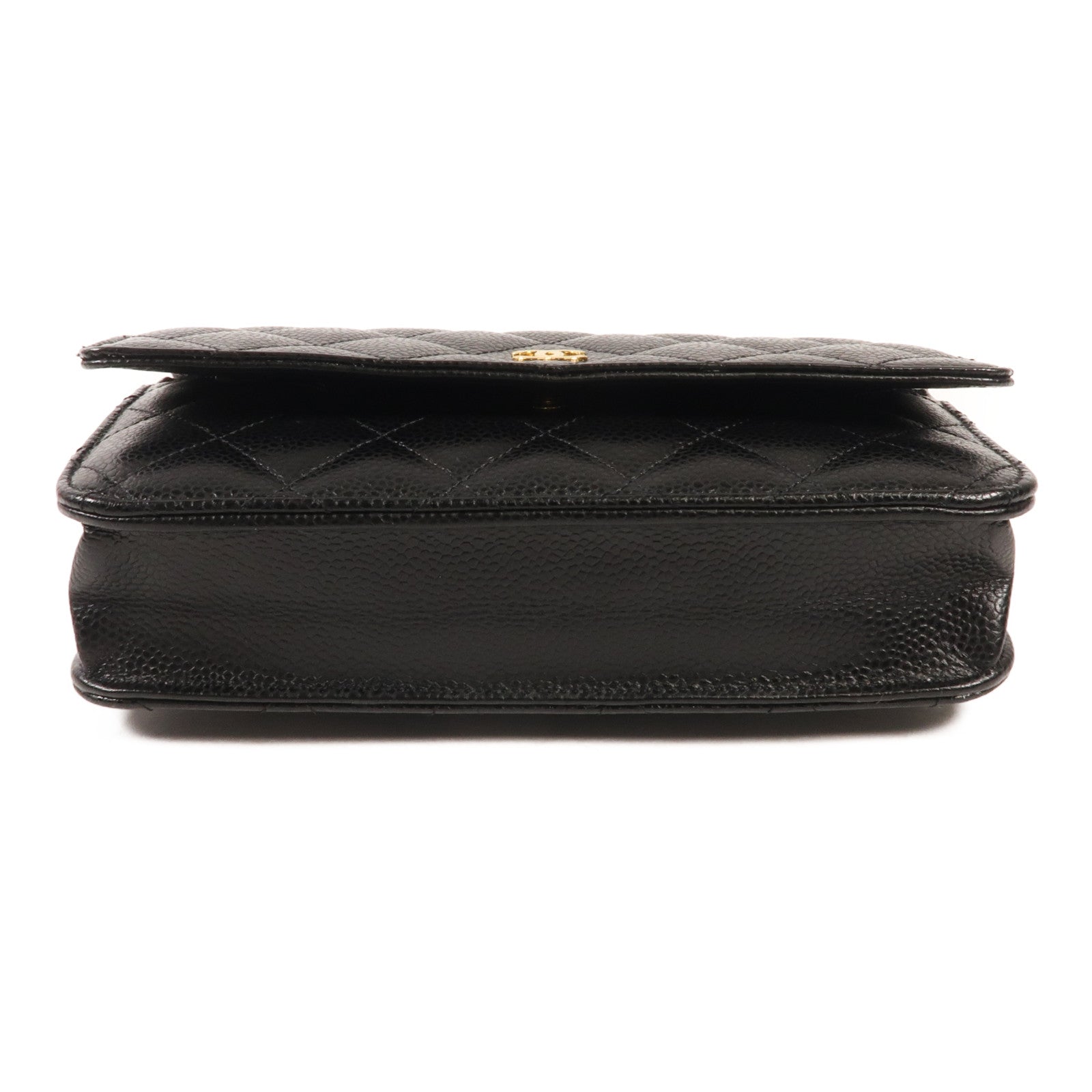 CHANEL 牛皮皮革WOC Wallet On Chain金扣鏈帶肩背袋