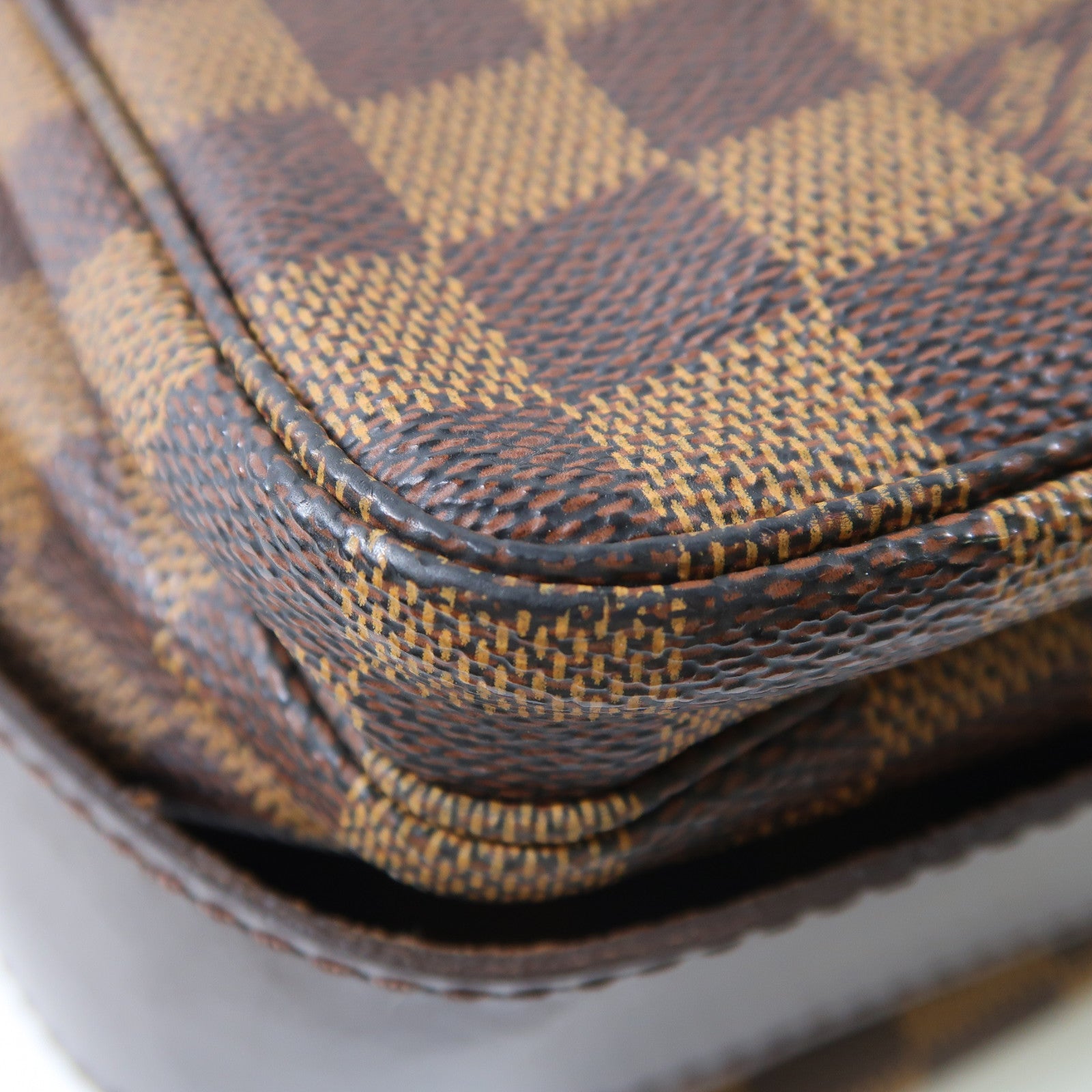 LOUIS VUITTON Damier Naviglio金扣肩背袋啡色