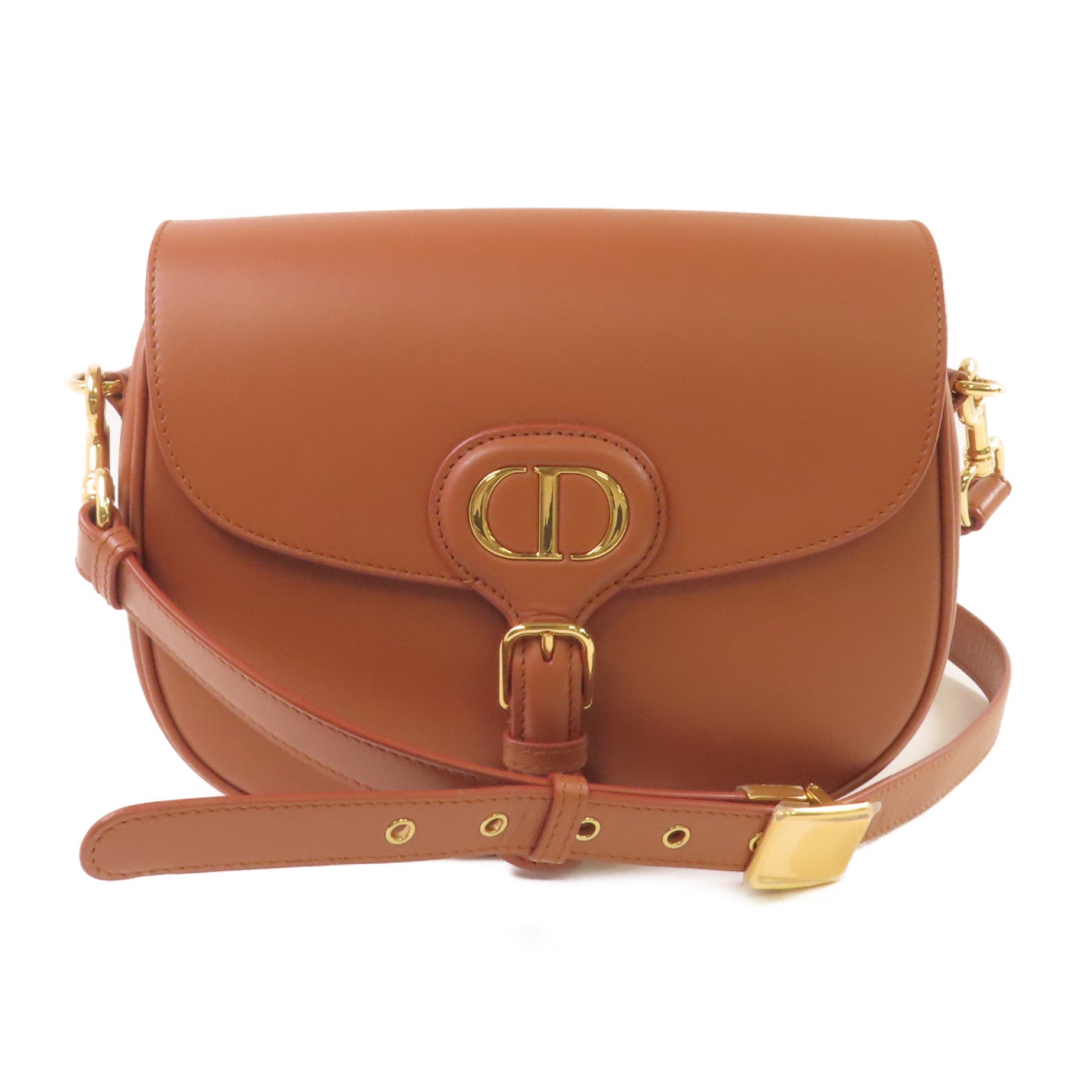 Dior 牛皮皮革Bobby Shoulder Bag金扣肩背袋啡色